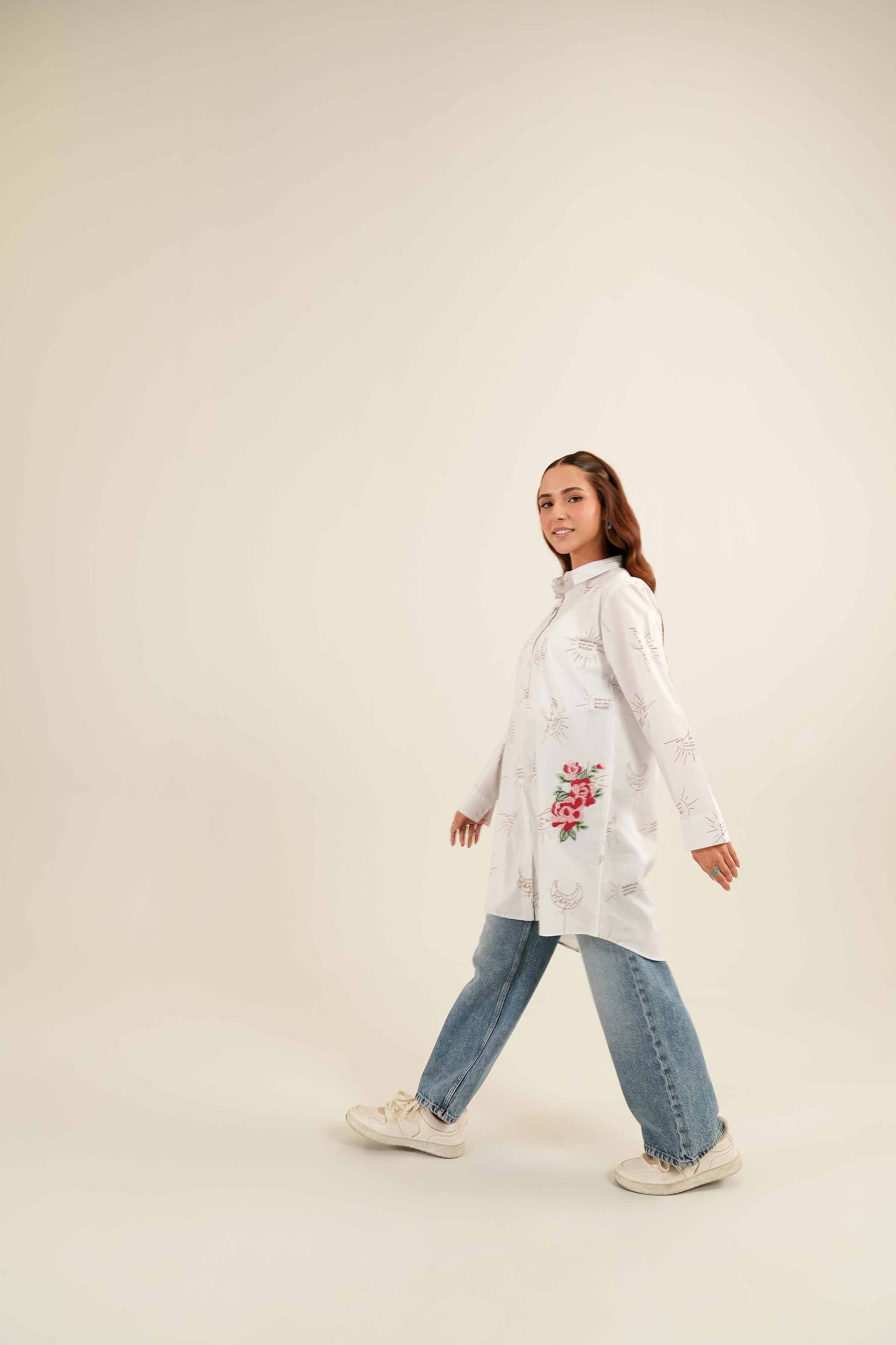 Printed Embroidered Tunic - PS24-334