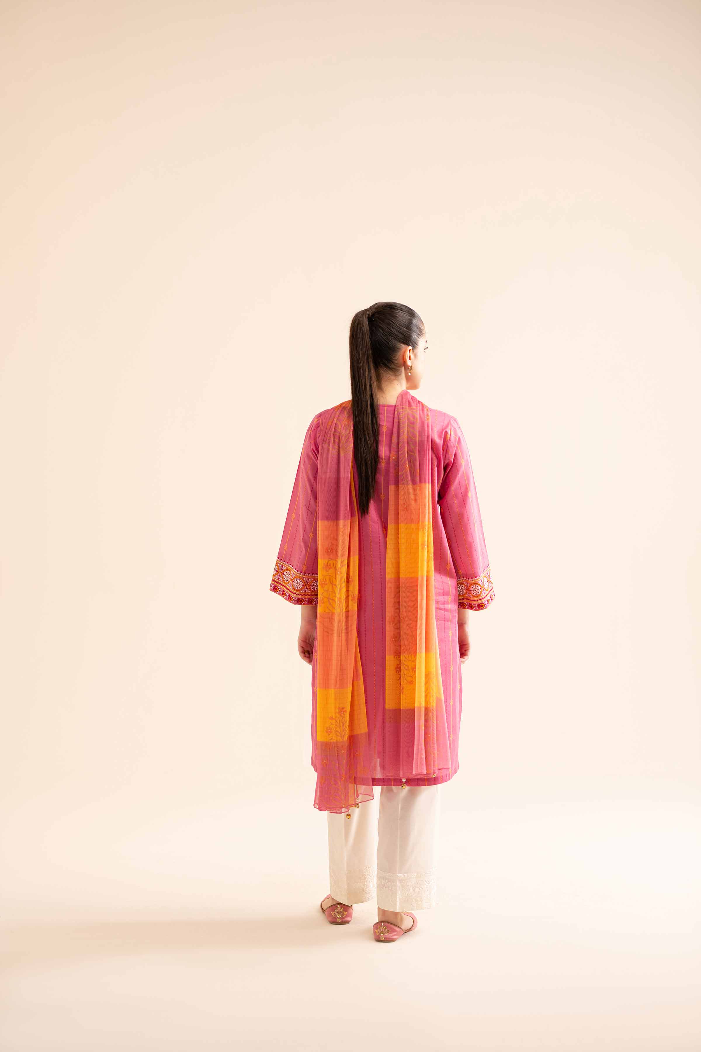 2-Piece - Printed Embroidered Suit  - PS24-343