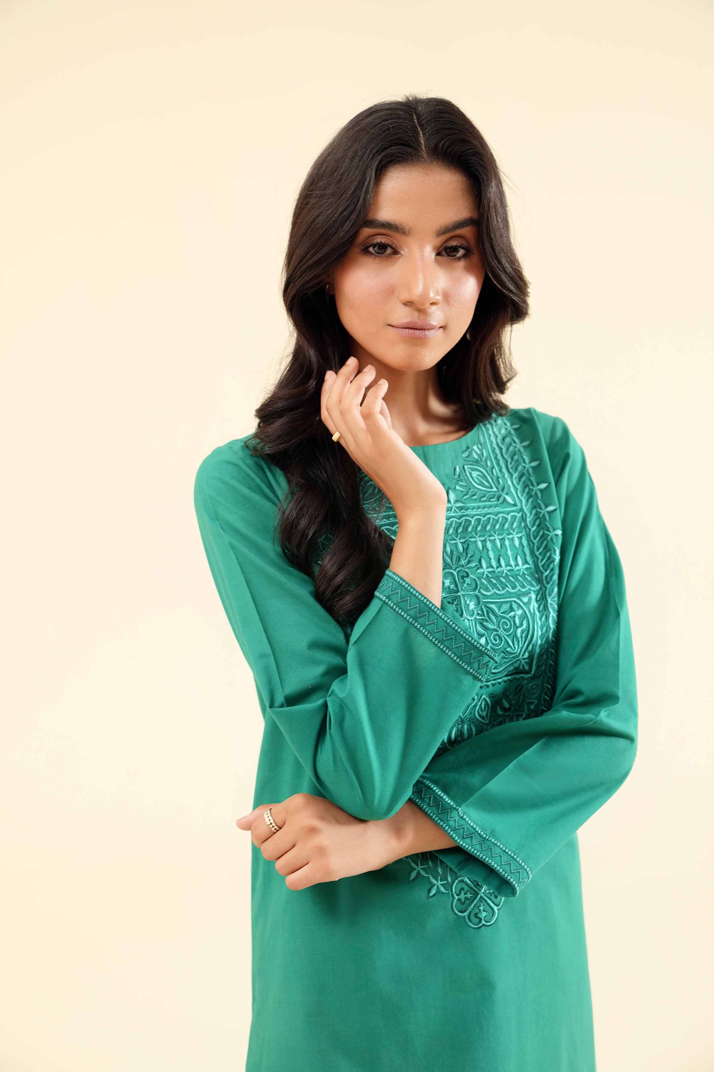 2-Piece - Embroidered Suit  - PS24-353