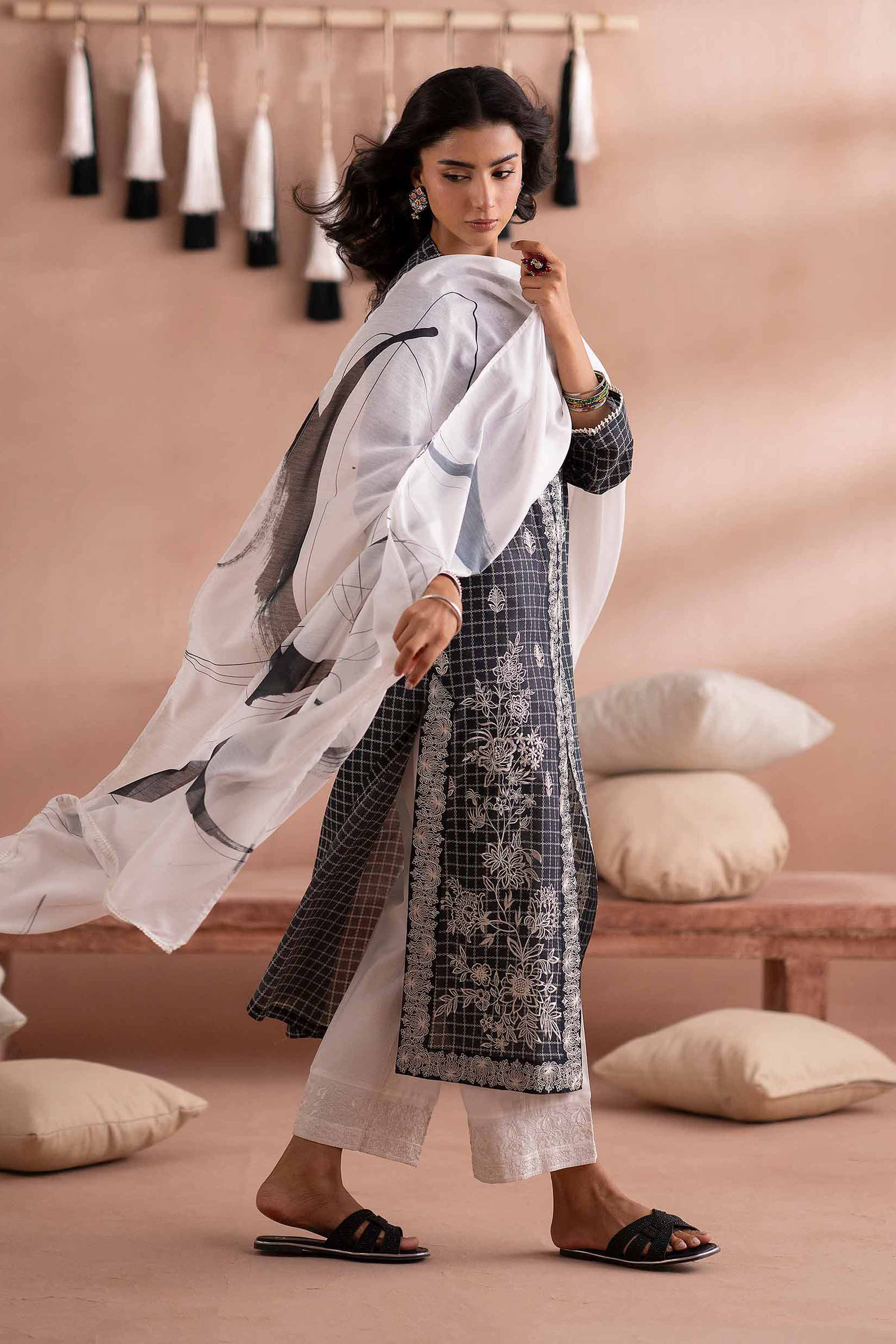 2 Piece - Printed Embroidered Suit - PS25-192 - for Women - Pret Collection | Nishat | Shop Online