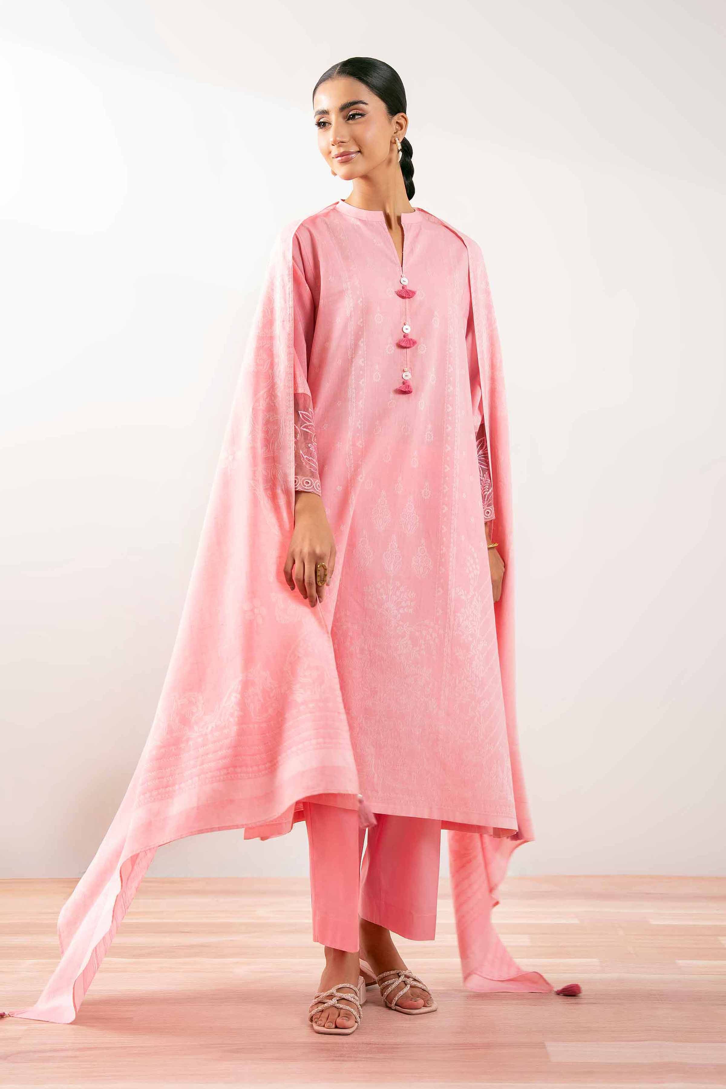 3 Piece -  Embroidered Suit - PS25-208 - for Women - Pret Collection | Nishat | Shop Online