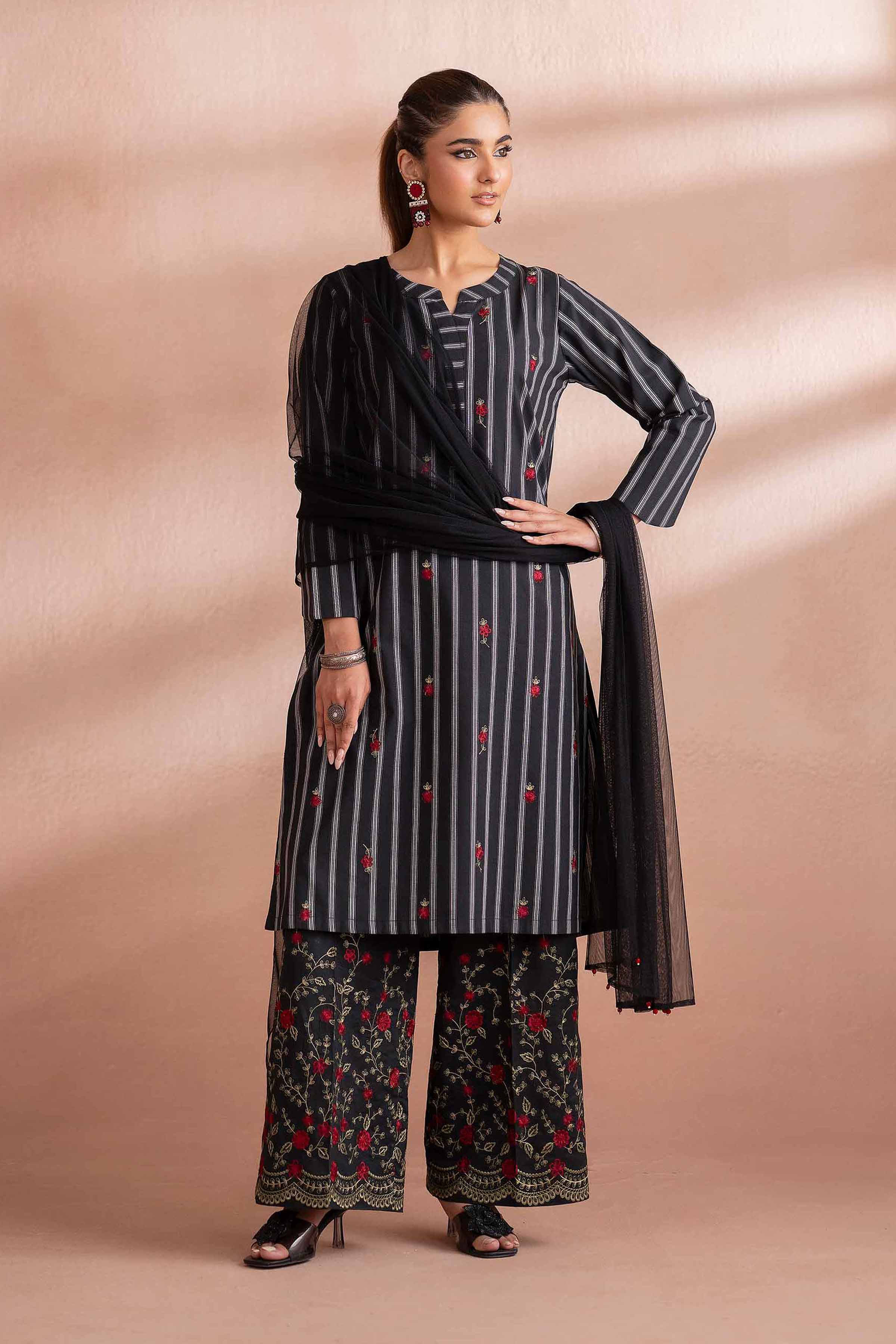 3 Piece - Embroidered Suit - PS25-214 for Women - Pret Collection | Nishat | Shop Online