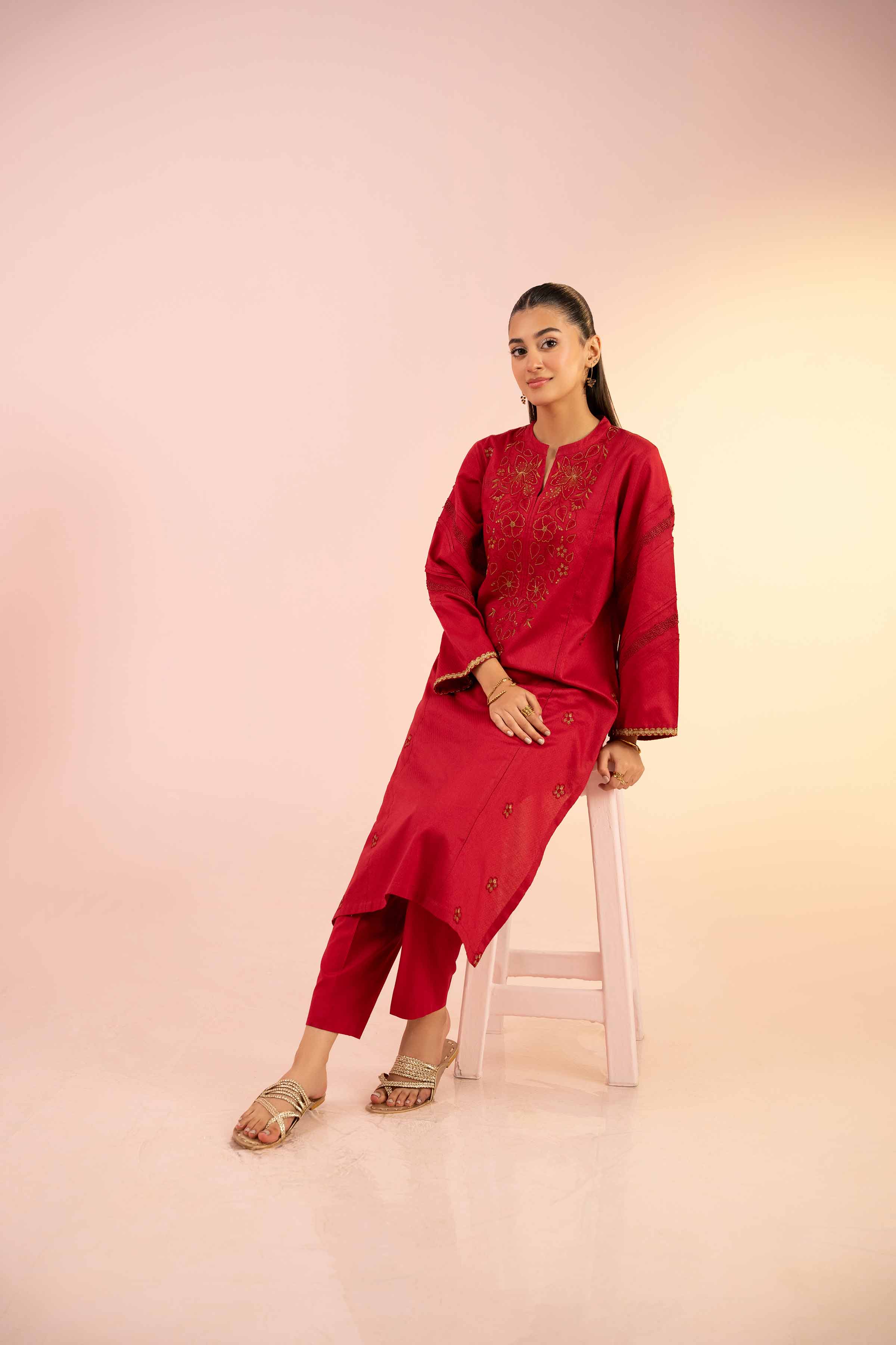 2 Piece - Embroidered Suit - PS25-24