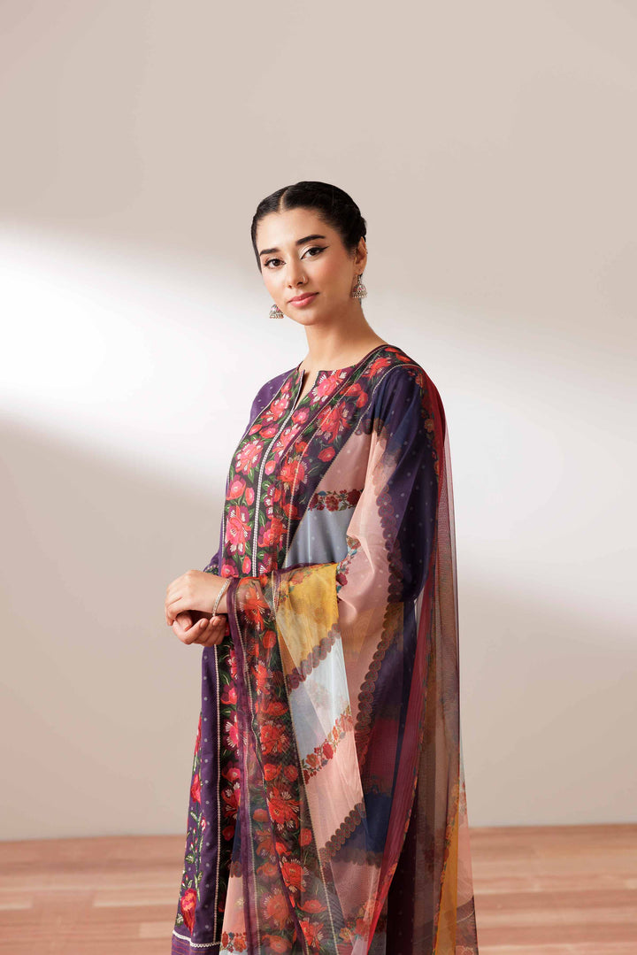 3 Piece - Printed Embroidered Suit - PS25-245 - for Women - Pret Collection | Nishat | Shop Online