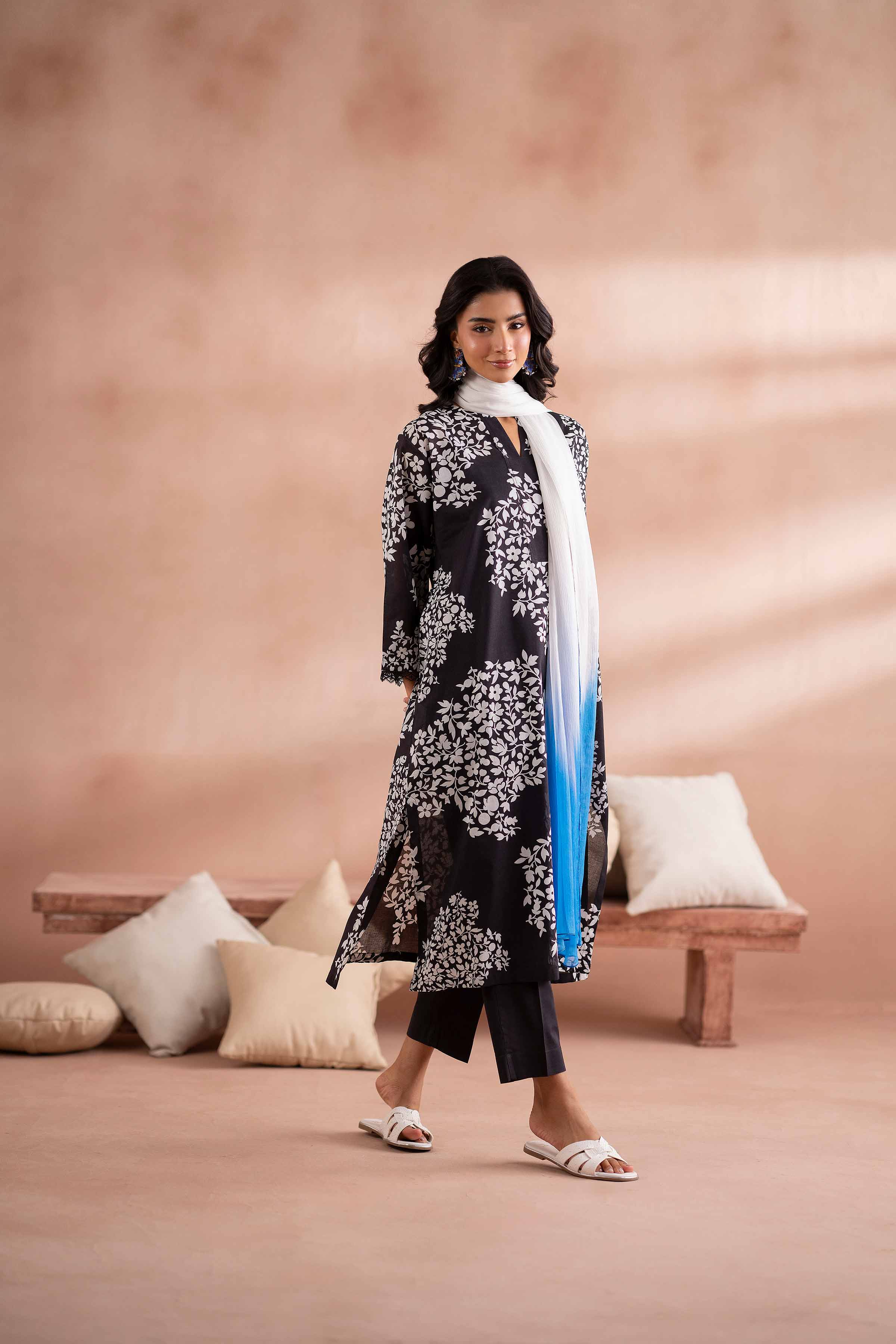 3 Piece - Printed Suit - PS25-251