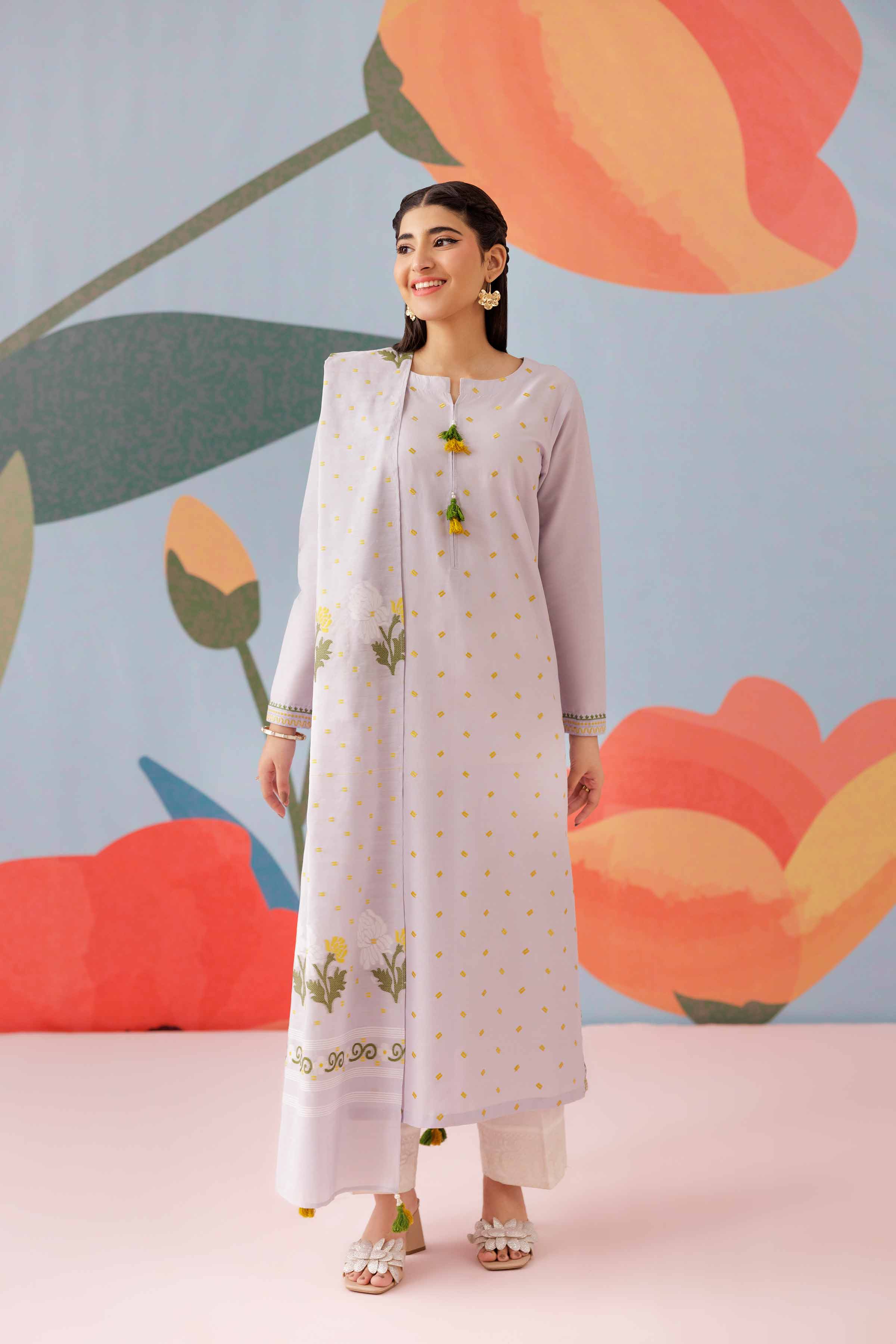 2 Piece - Embroidered Suit - PS25-262