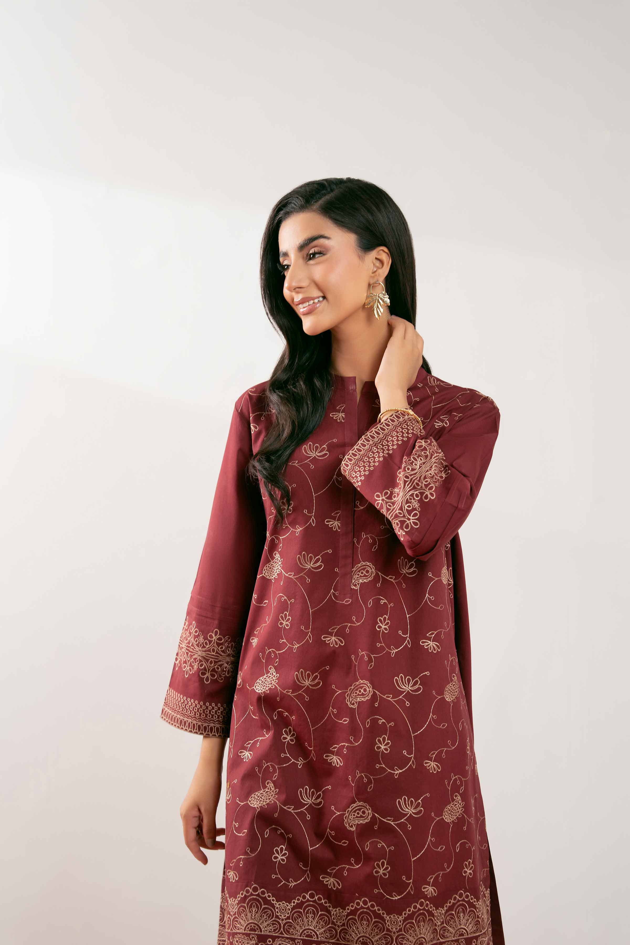 1 Piece - Embroidered Shirt - PS25-264 - for Women - Pret Collection | Nishat | Shop Online