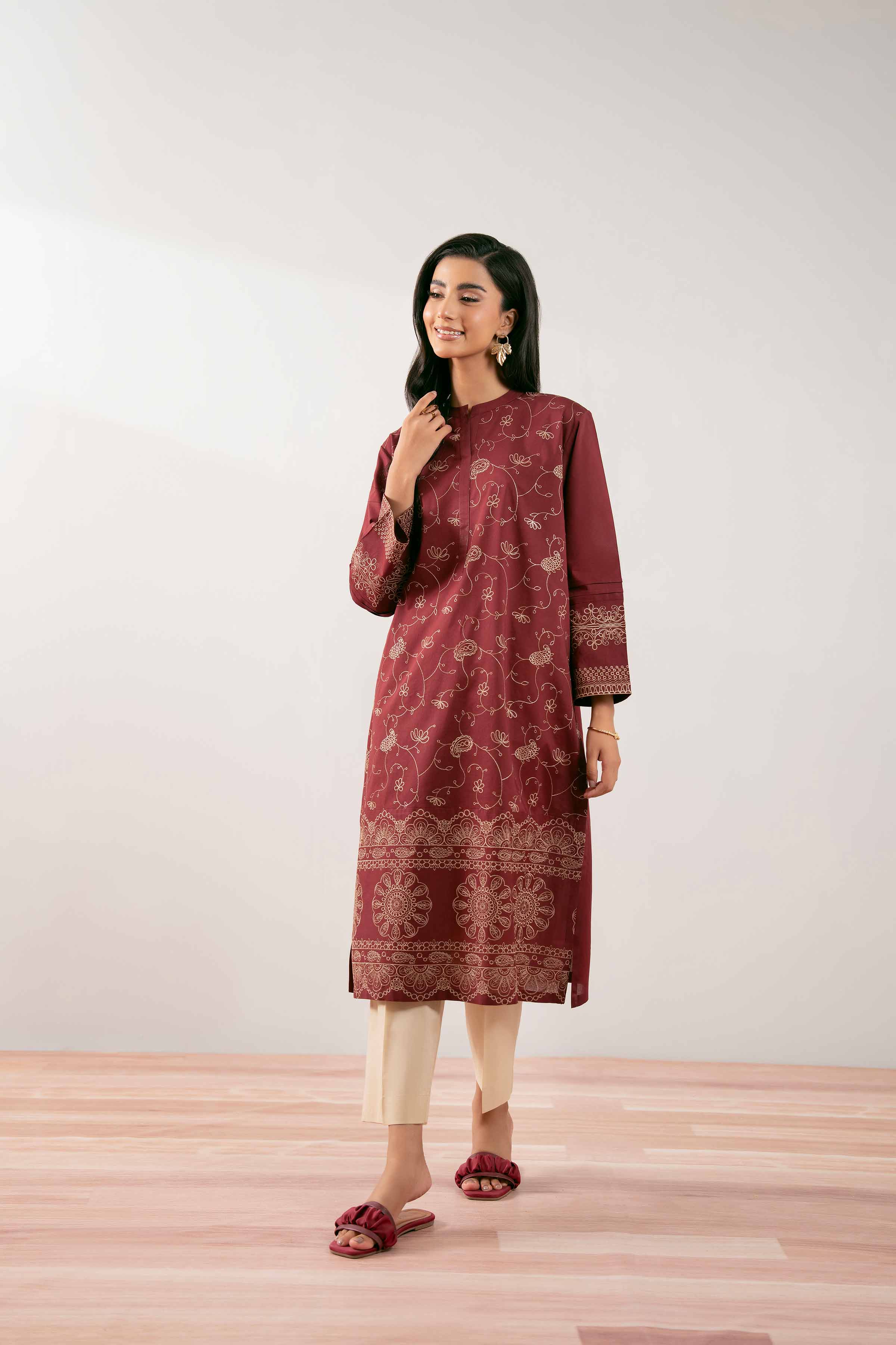 1 Piece - Embroidered Shirt - PS25-264 - for Women - Pret Collection | Nishat | Shop Online