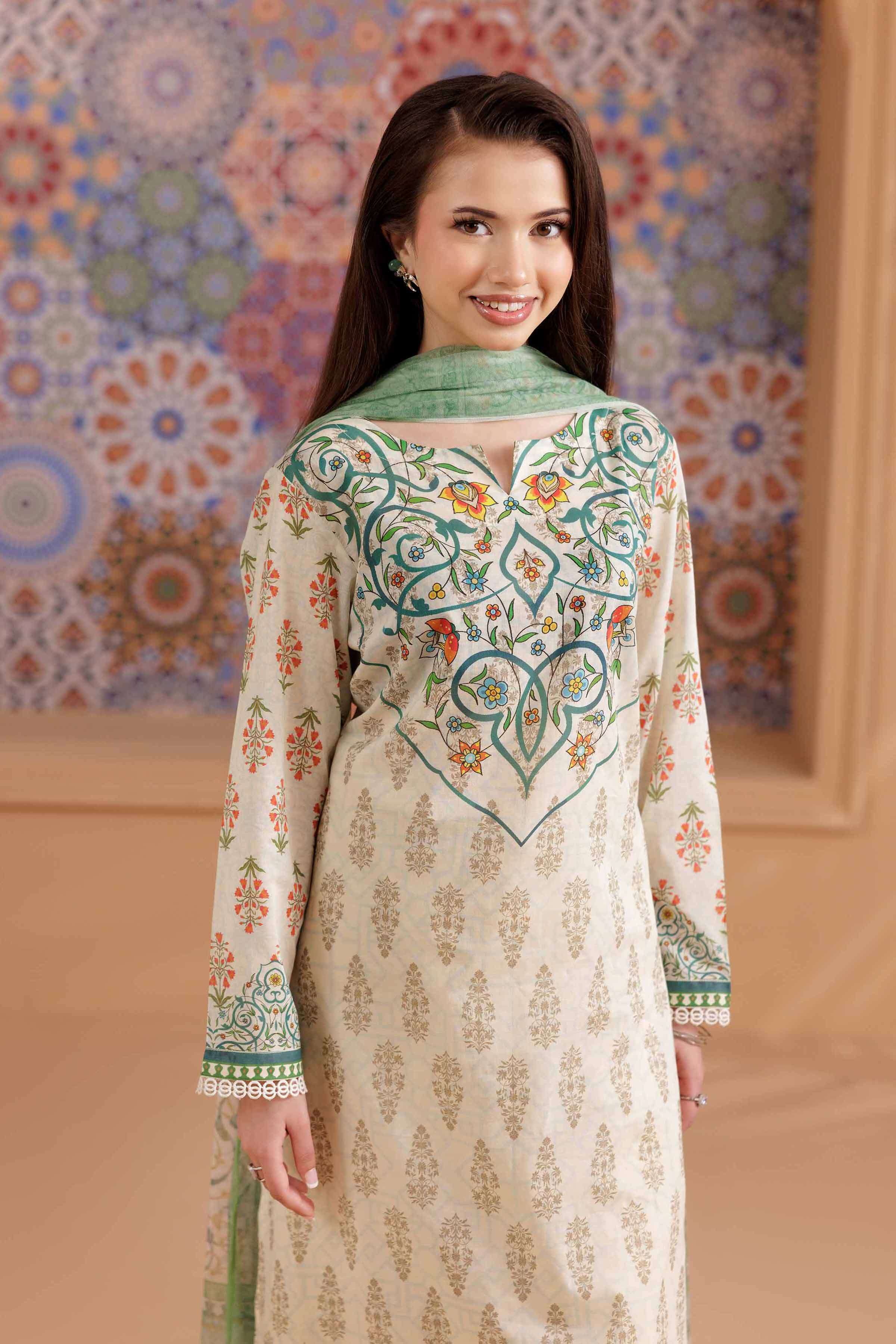 3 Piece - Printed Suit - PS25-273