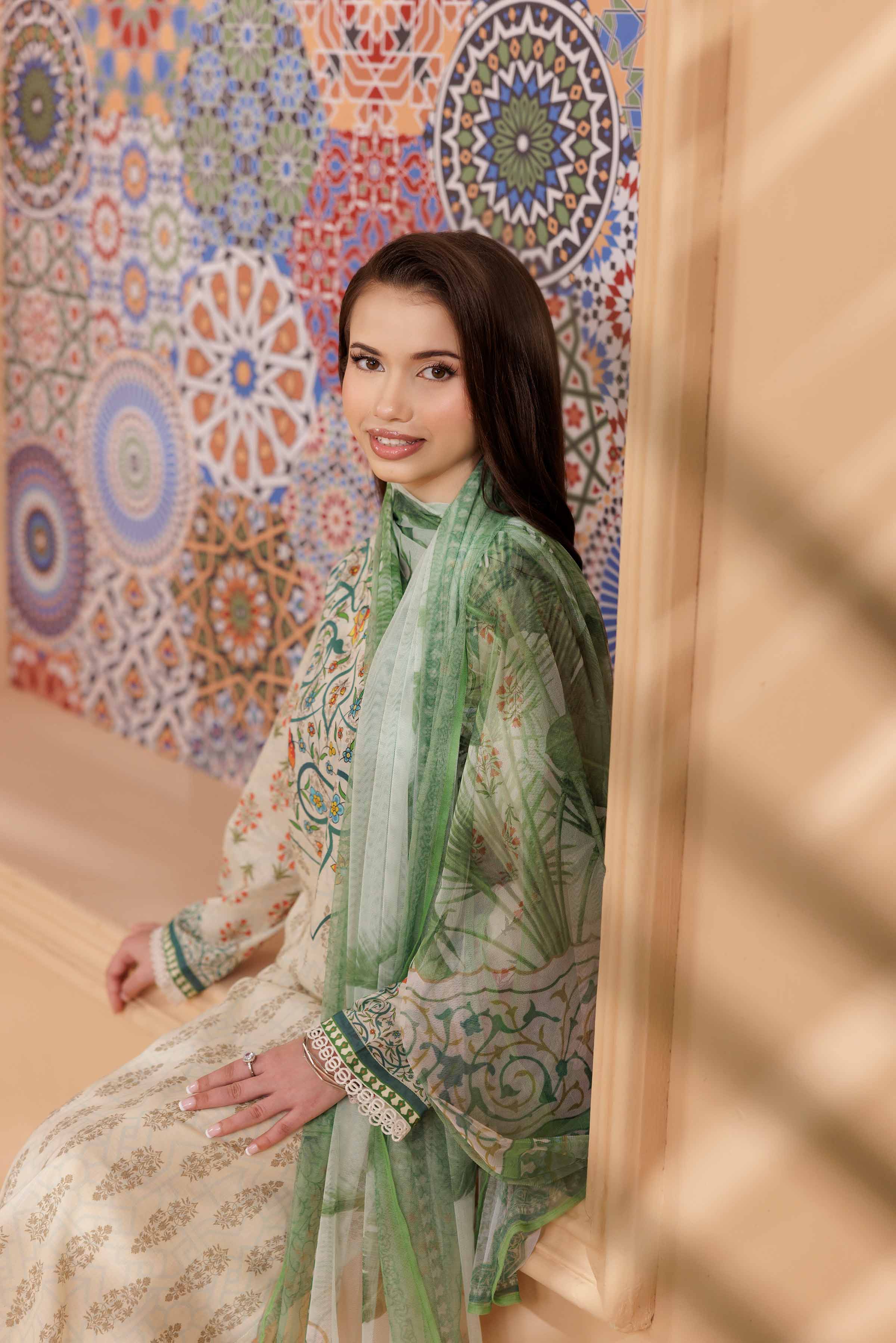 3 Piece - Printed Suit - PS25-273