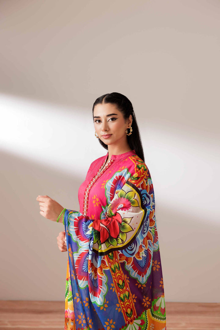 3 Piece - Printed Embroidered Suit - PS25-274 - for Women - Pret Collection | Nishat | Shop Online