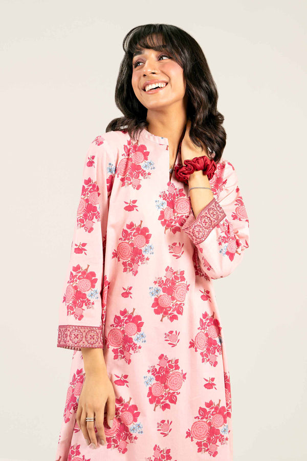 2 Piece - Printed Embroidered Suit - PS25-29