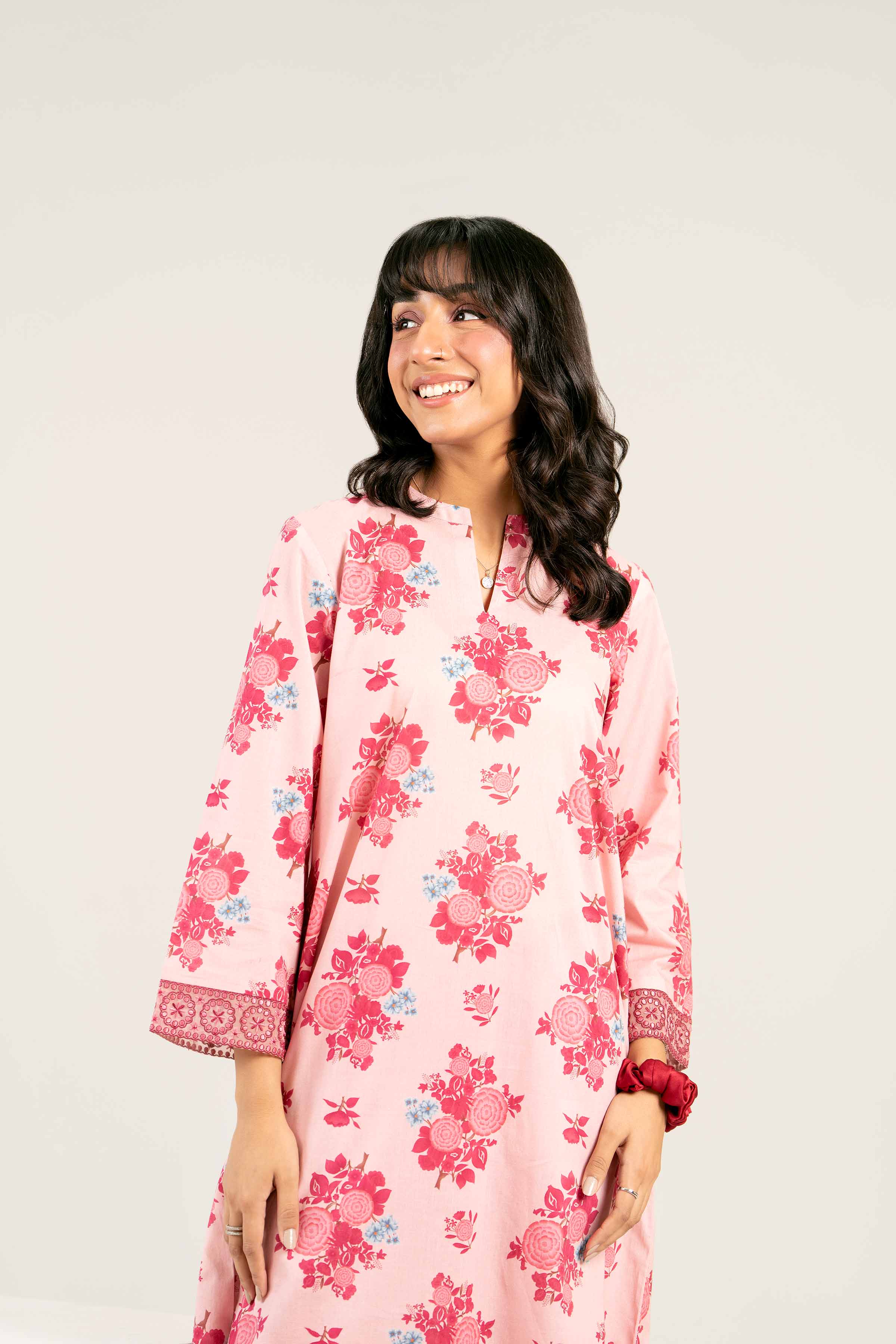 2 Piece - Printed Embroidered Suit - PS25-29
