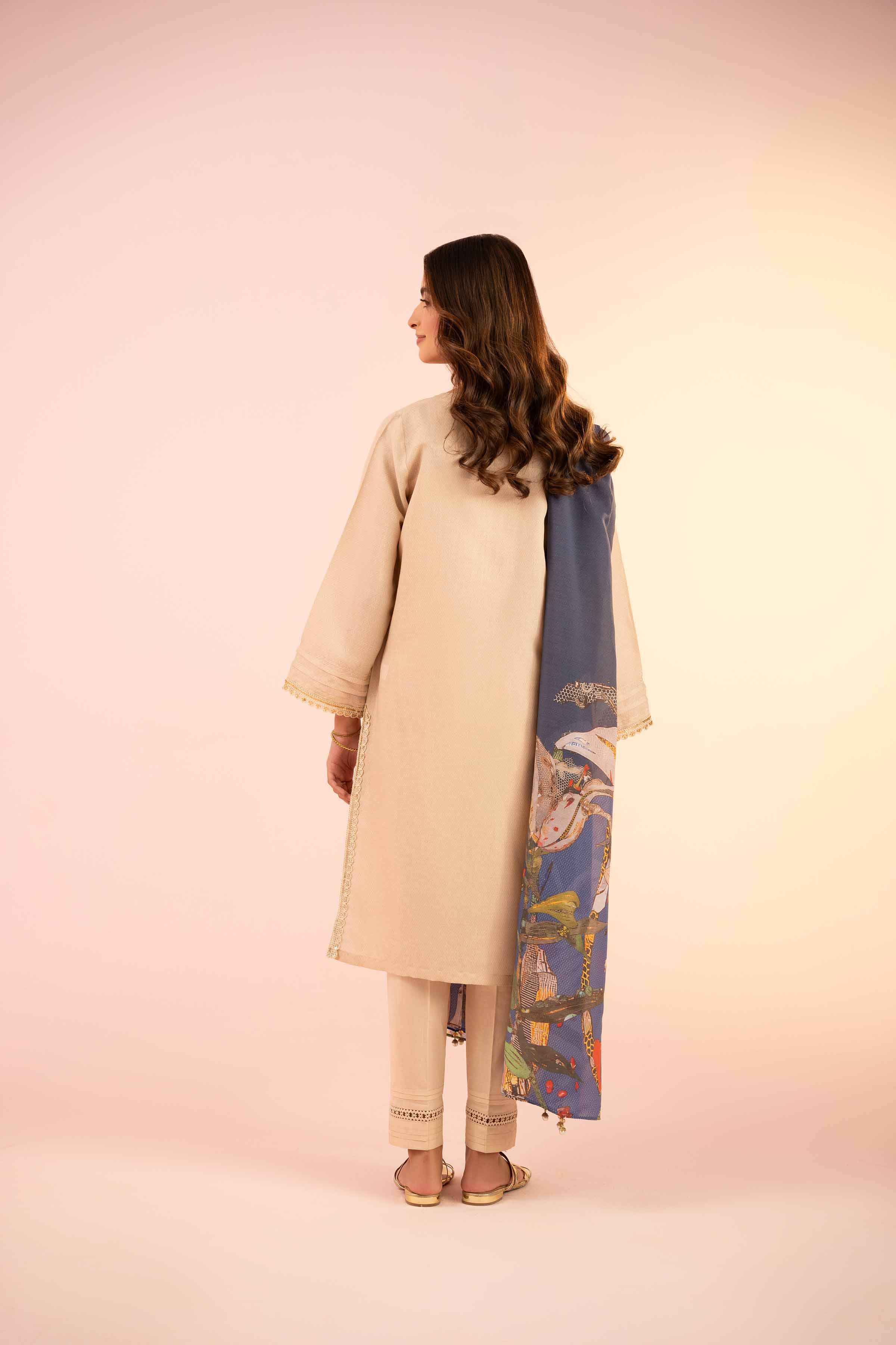 3 Piece - Printed Embroidered Suit - PS25-45