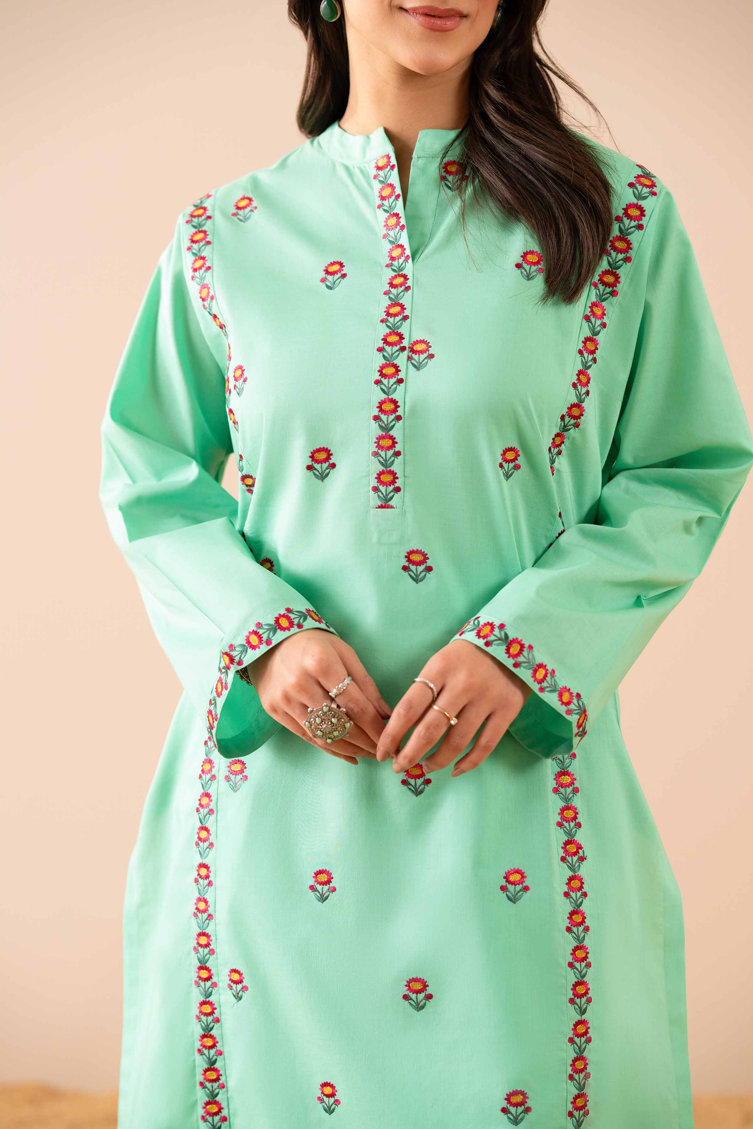 2 Piece - Embroidered Suit - PS25-47