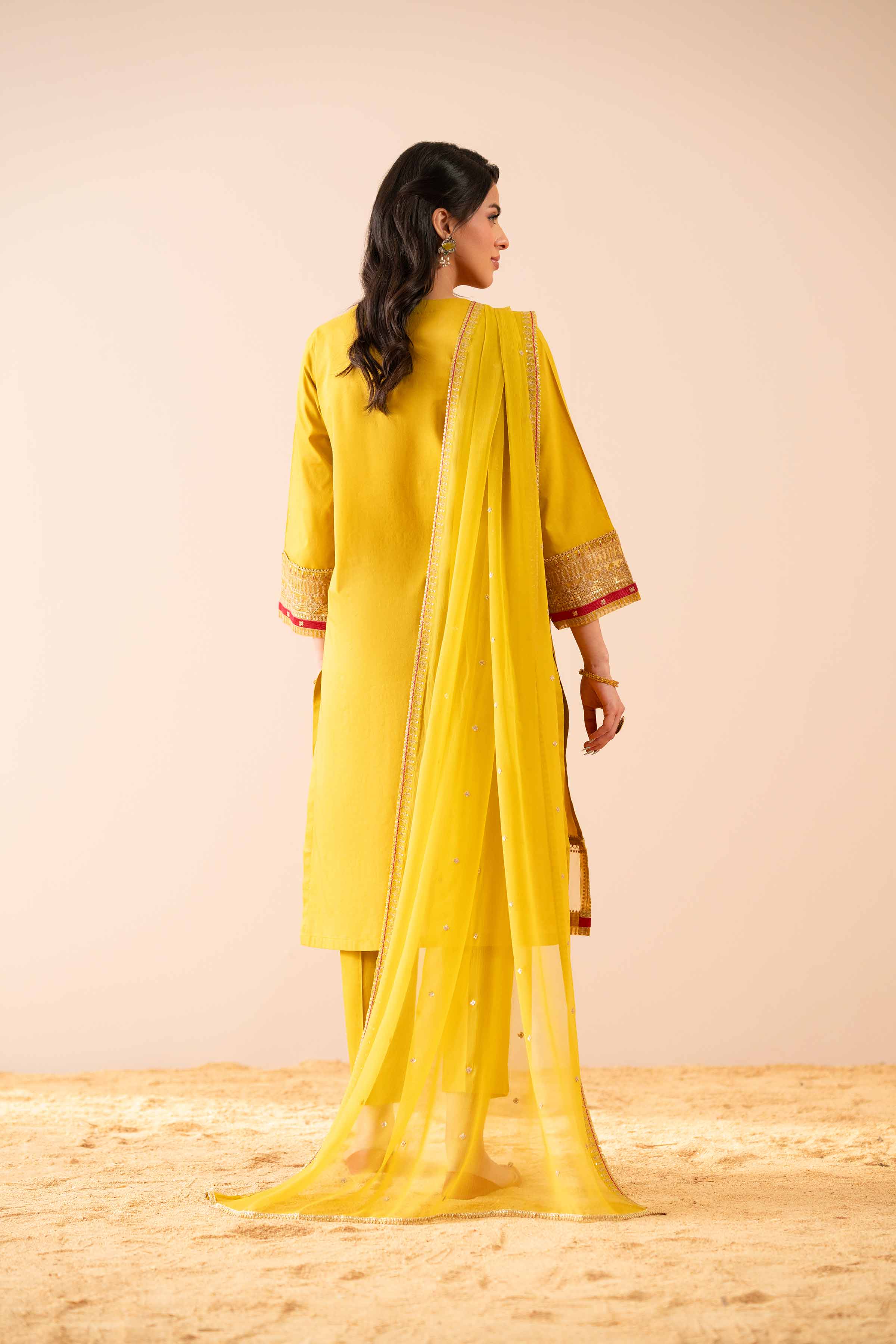 3 Piece - Embroidered Suit - PS25-50