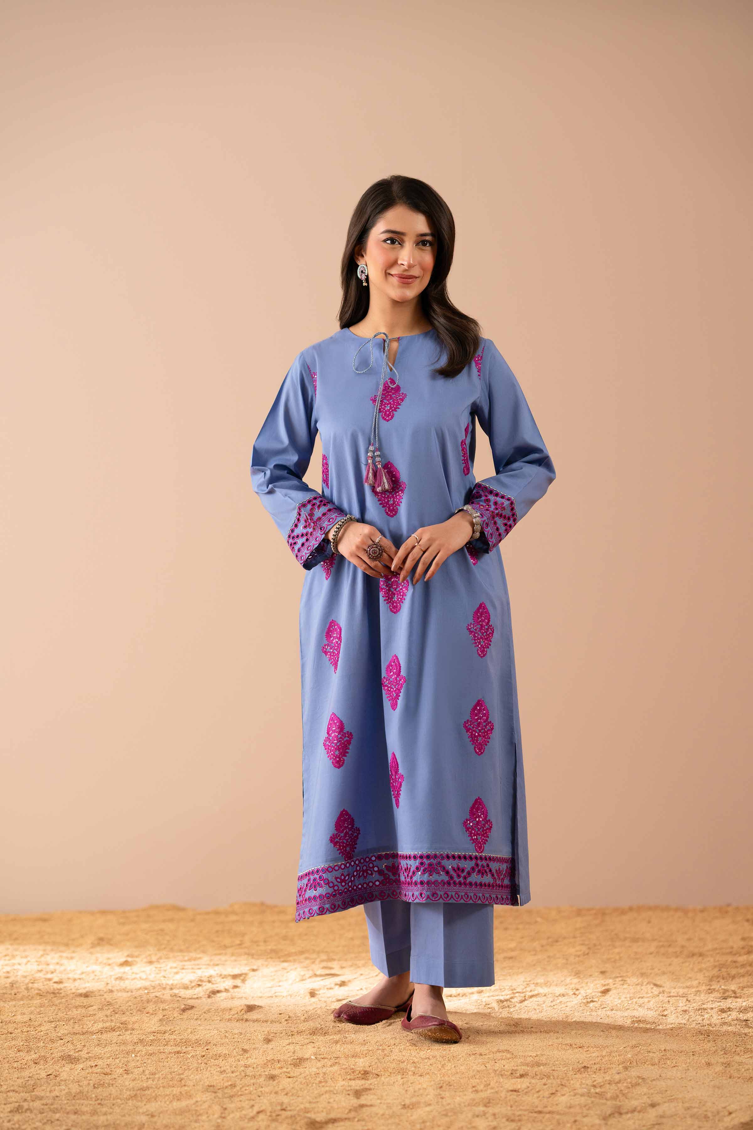 2 Piece - Embroidered Suit - PS25-58