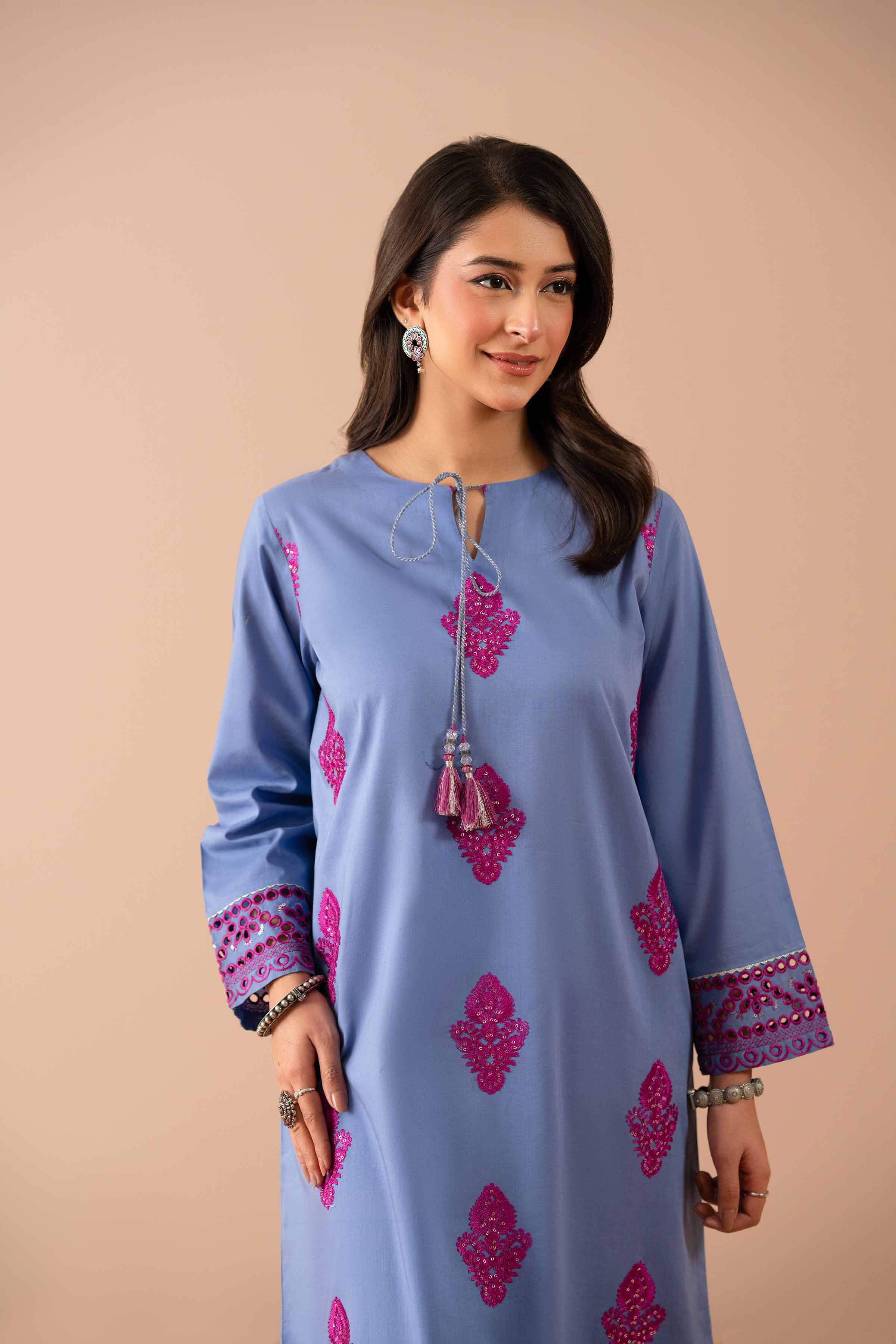 2 Piece - Embroidered Suit - PS25-58