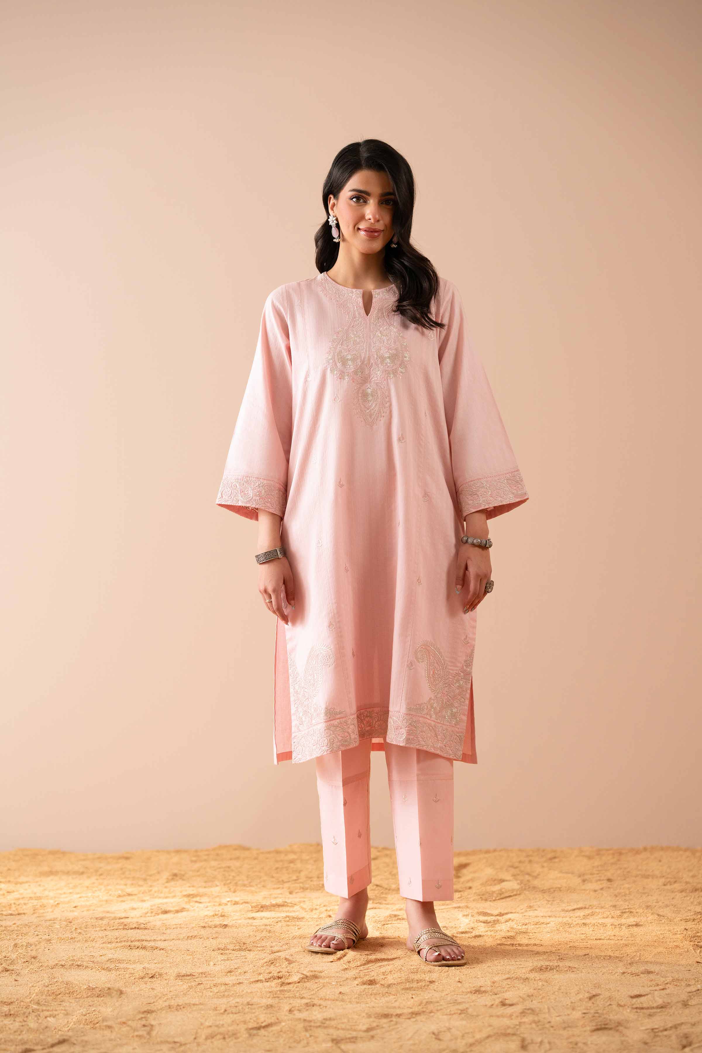2 Piece - Embroidered Suit - PS25-70