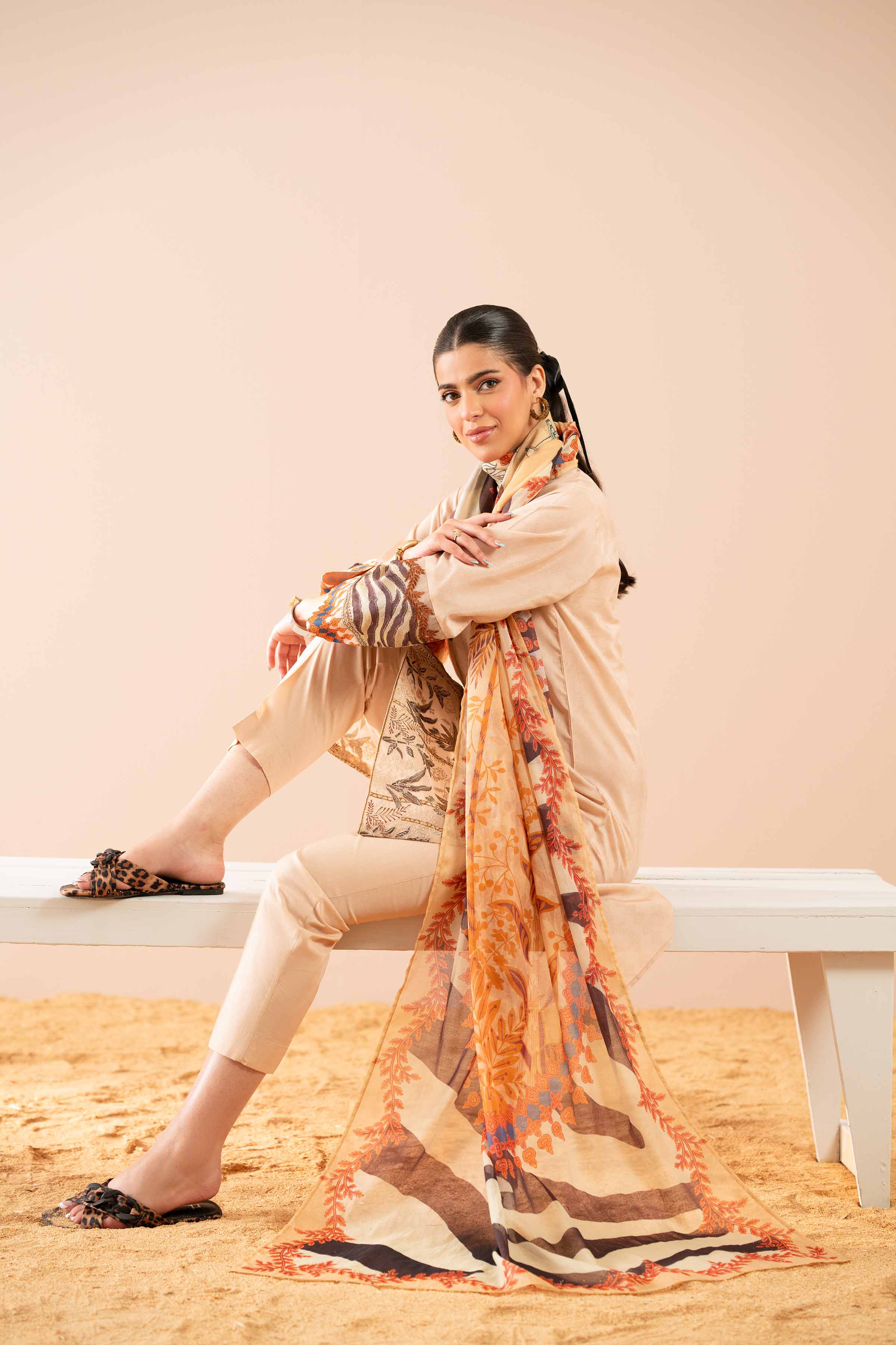 3 Piece - Embroidered Suit - PS25-77