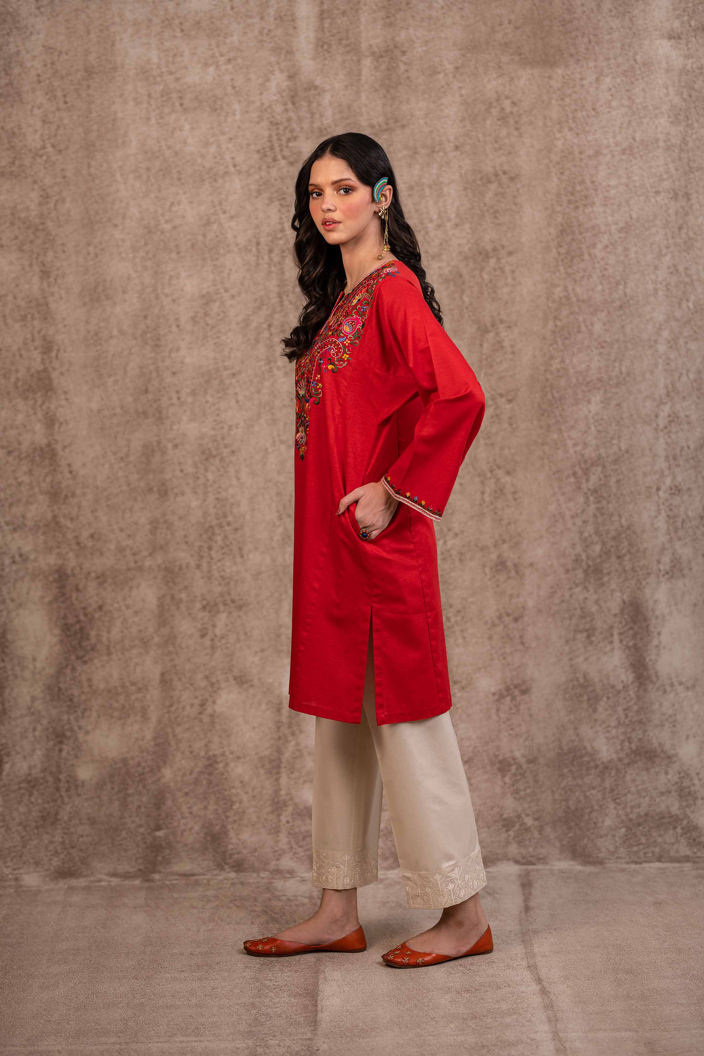 Embroidered Kurta - PW23-09