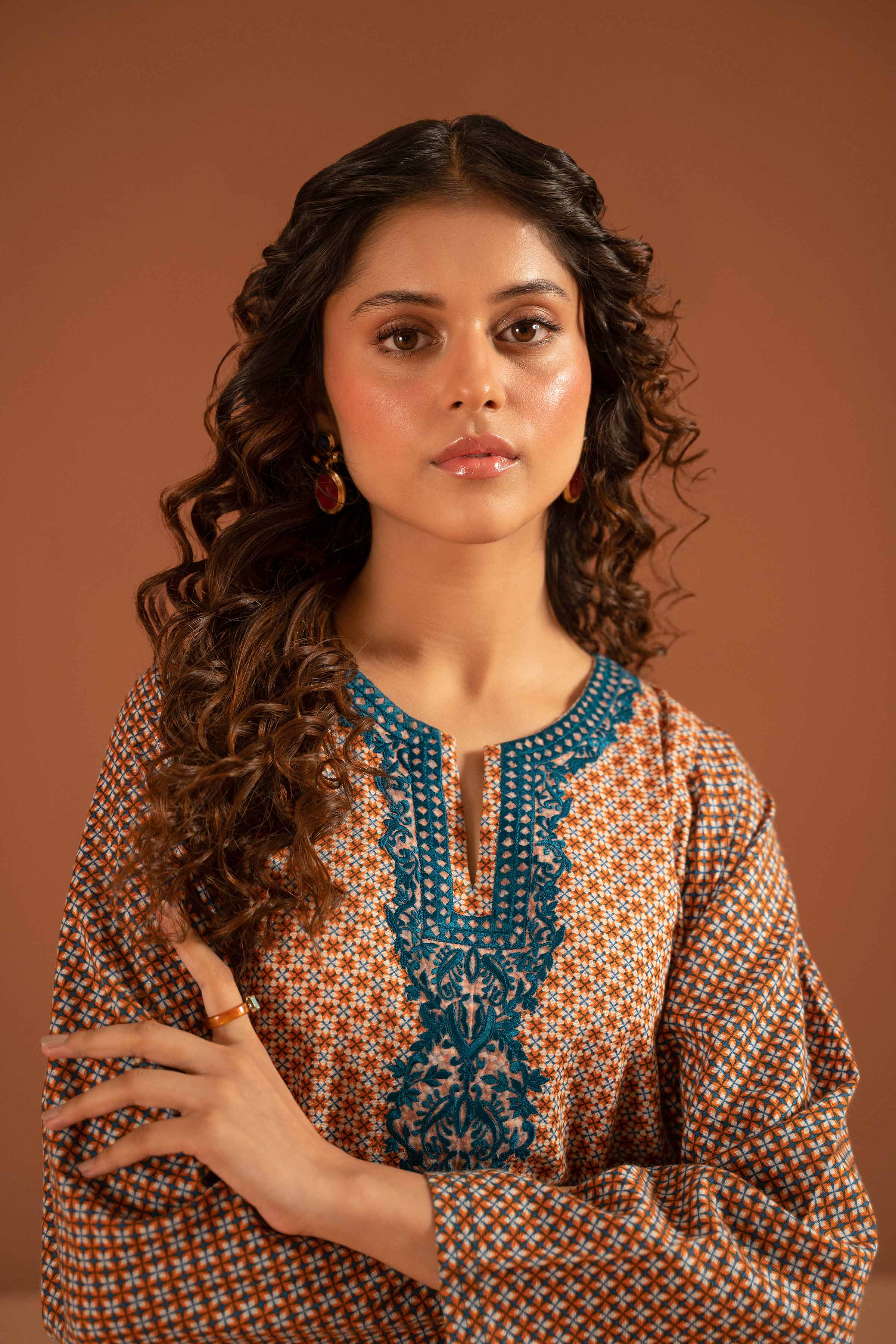 Printed Embroidered Shirt - PW23-168