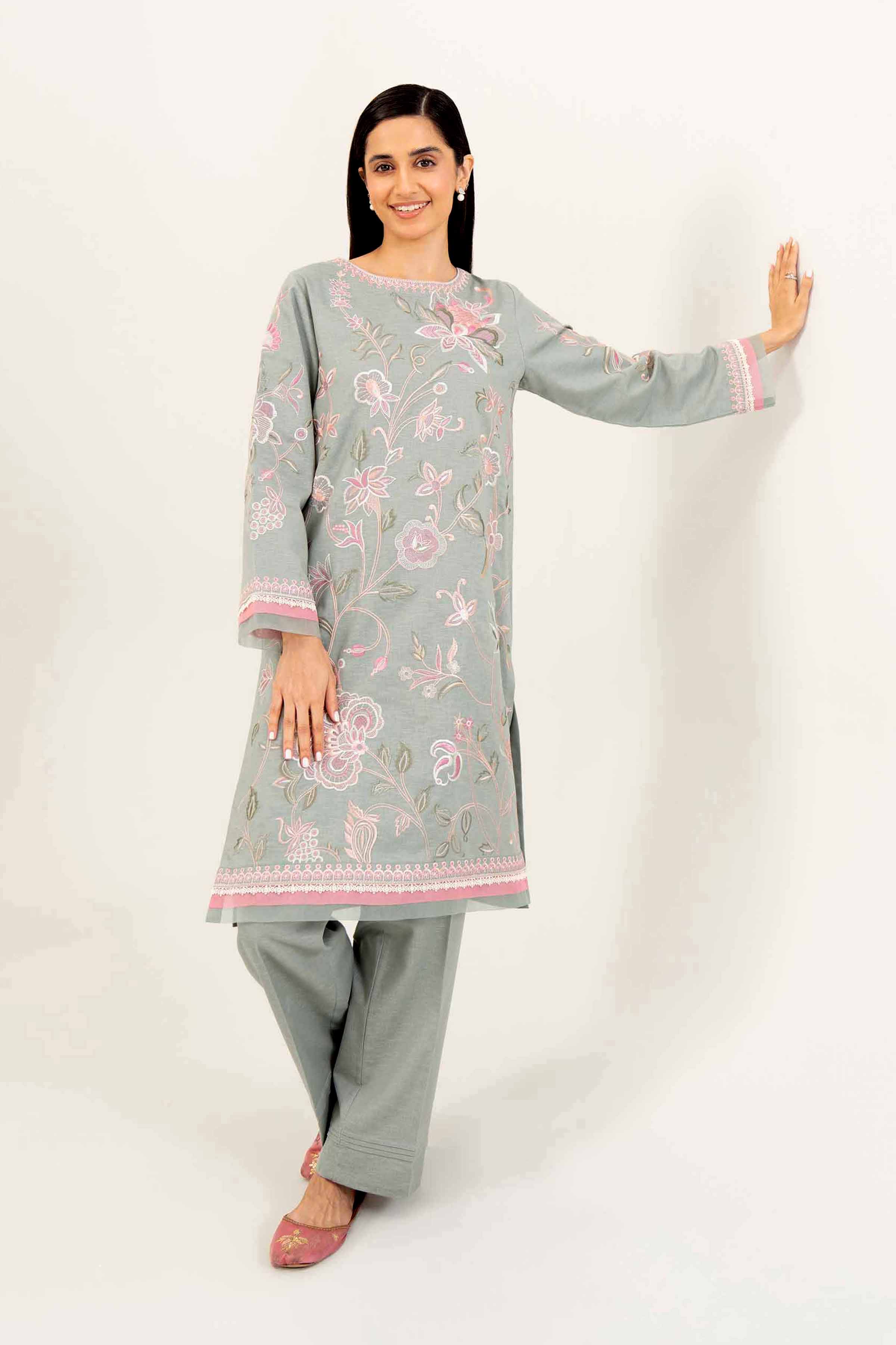 2 Piece - Embroidered Suit - PW24-108