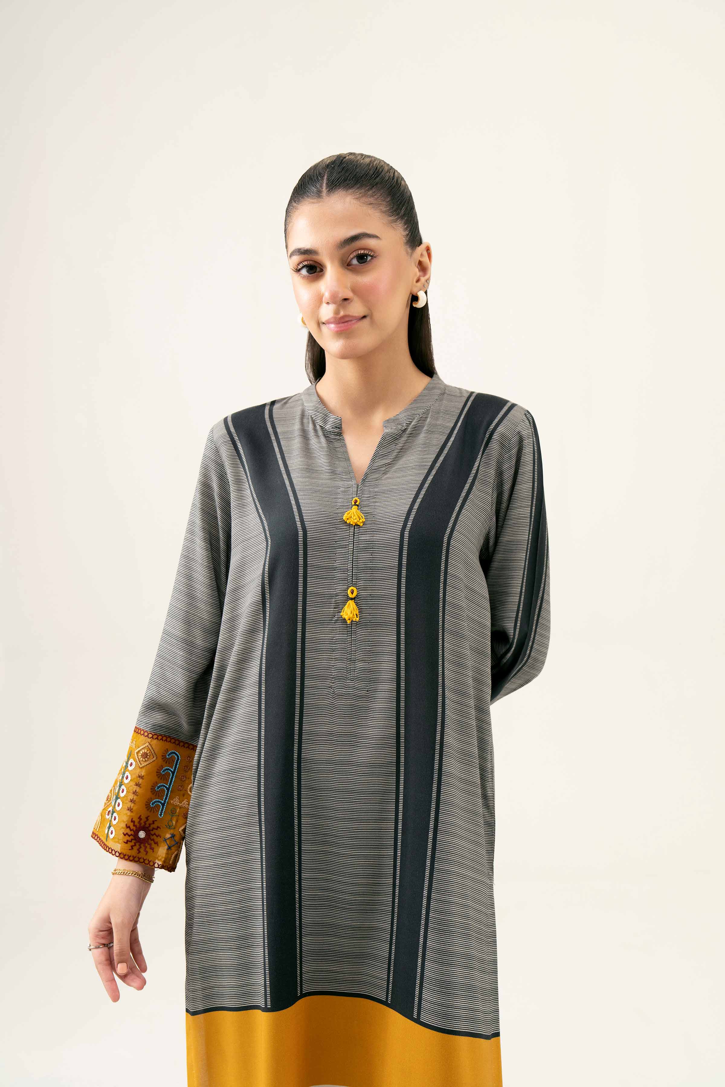 Printed Embroidered Shirt - PW24-117