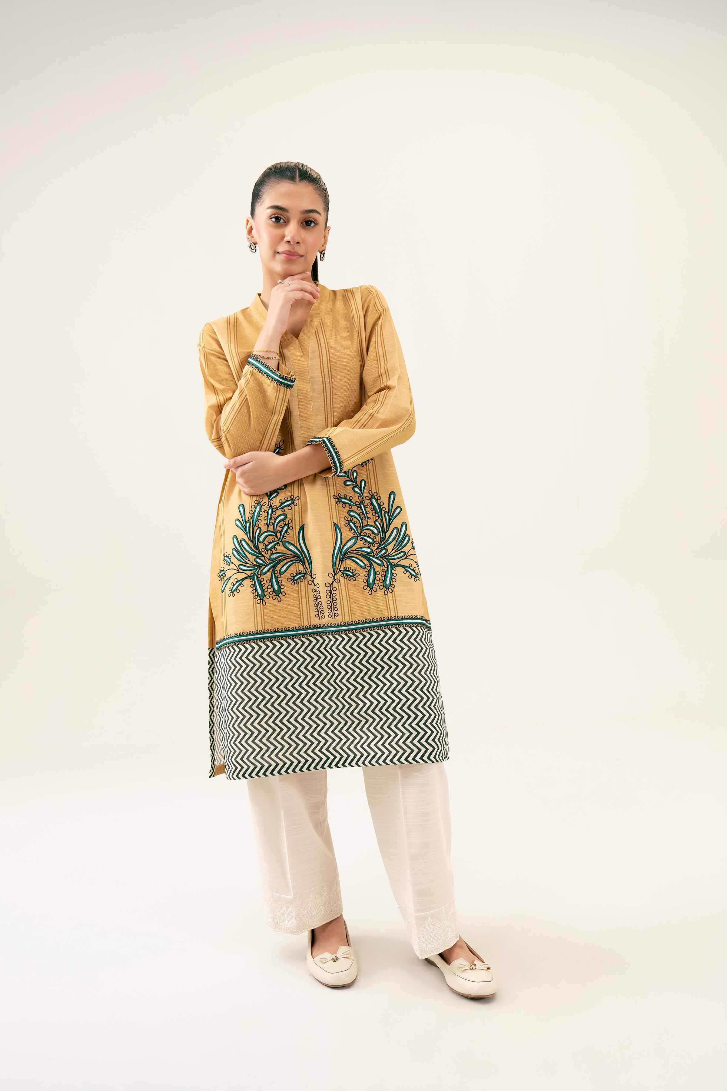 Printed Embroidered Shirt - PW24-119