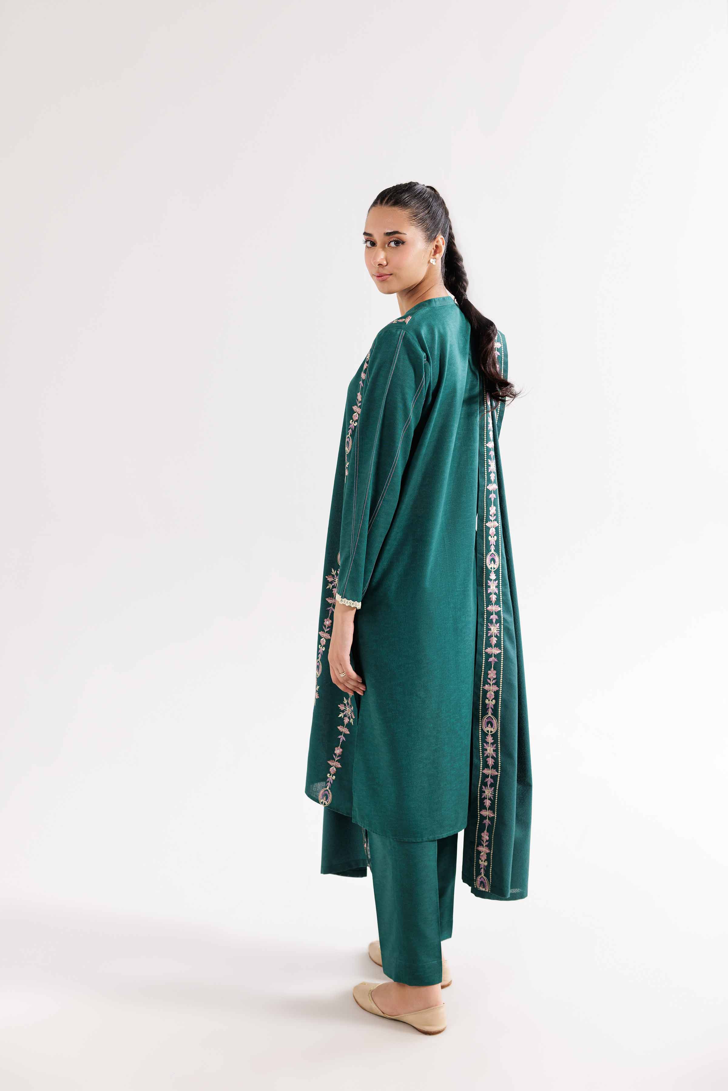 3 Piece - Embroidered Suit - PW24-147