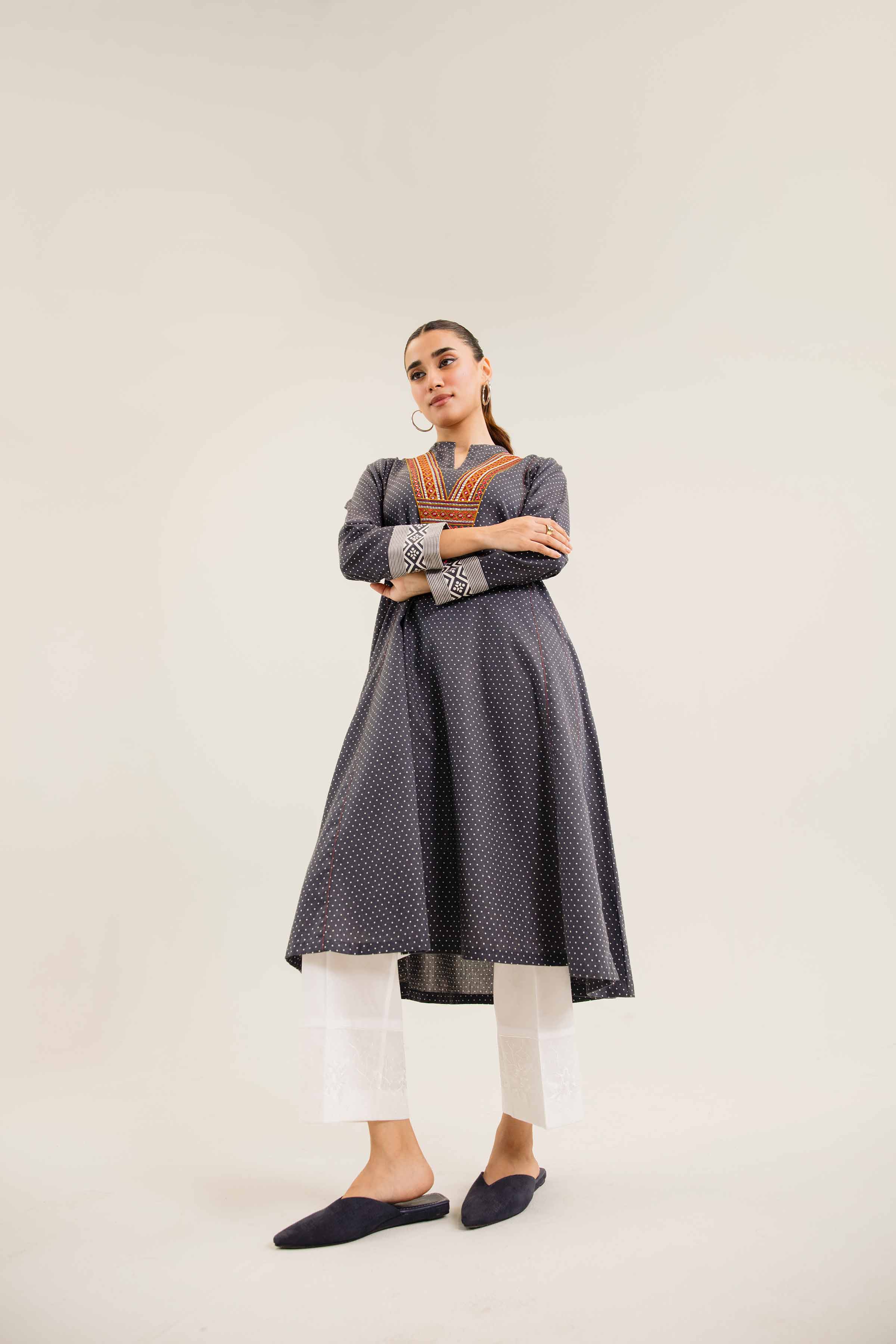 Printed Embroidered Shirt - PW24-162