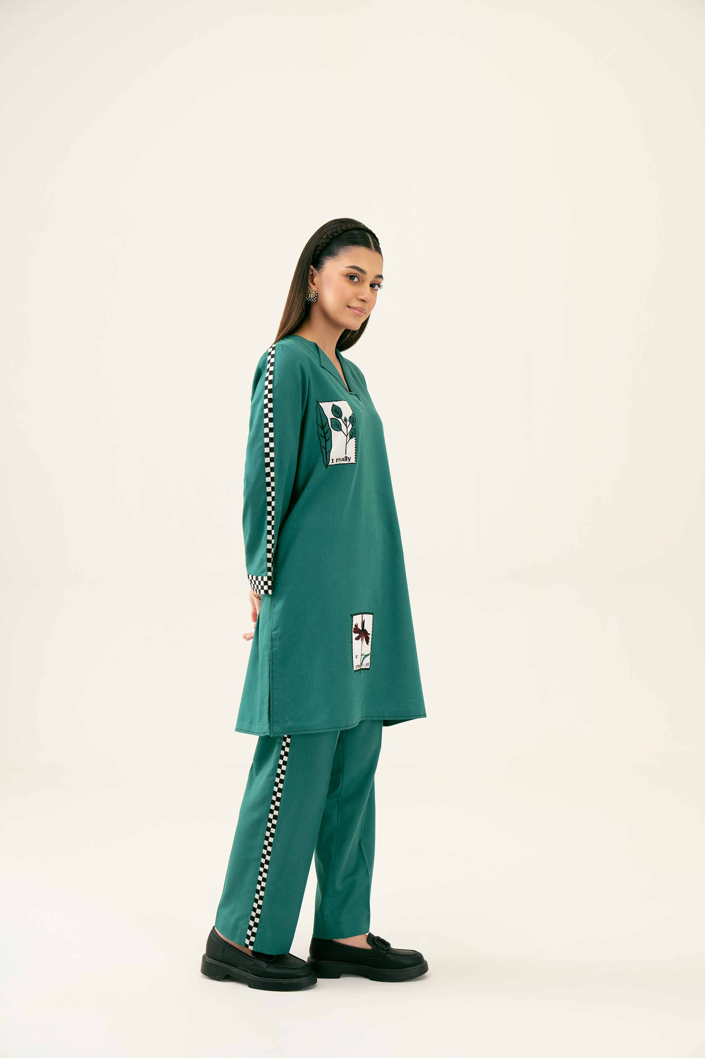 2 Piece - Embroidered Suit - PW24-166