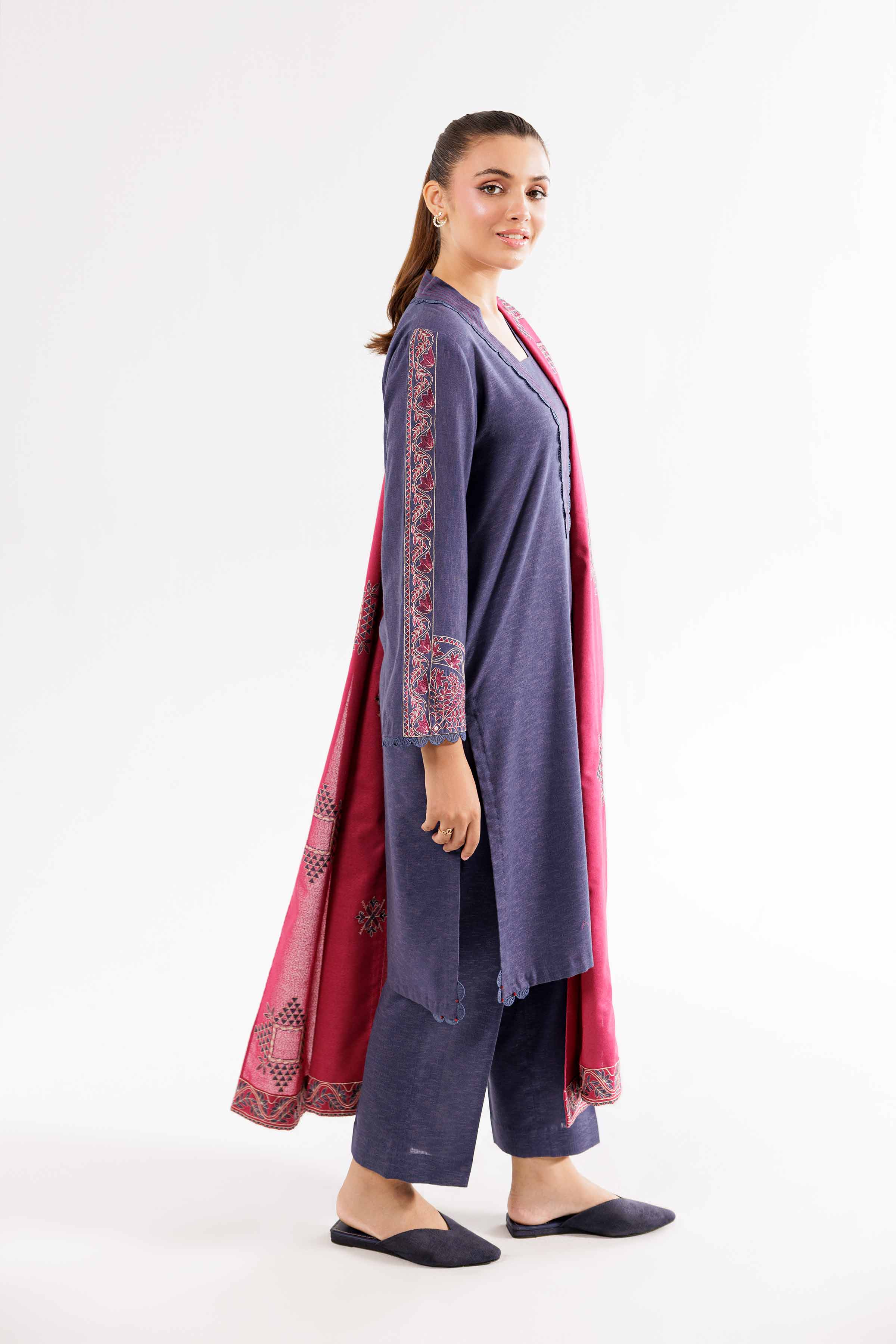 3 piece - Embroidered Suit - PW24-171