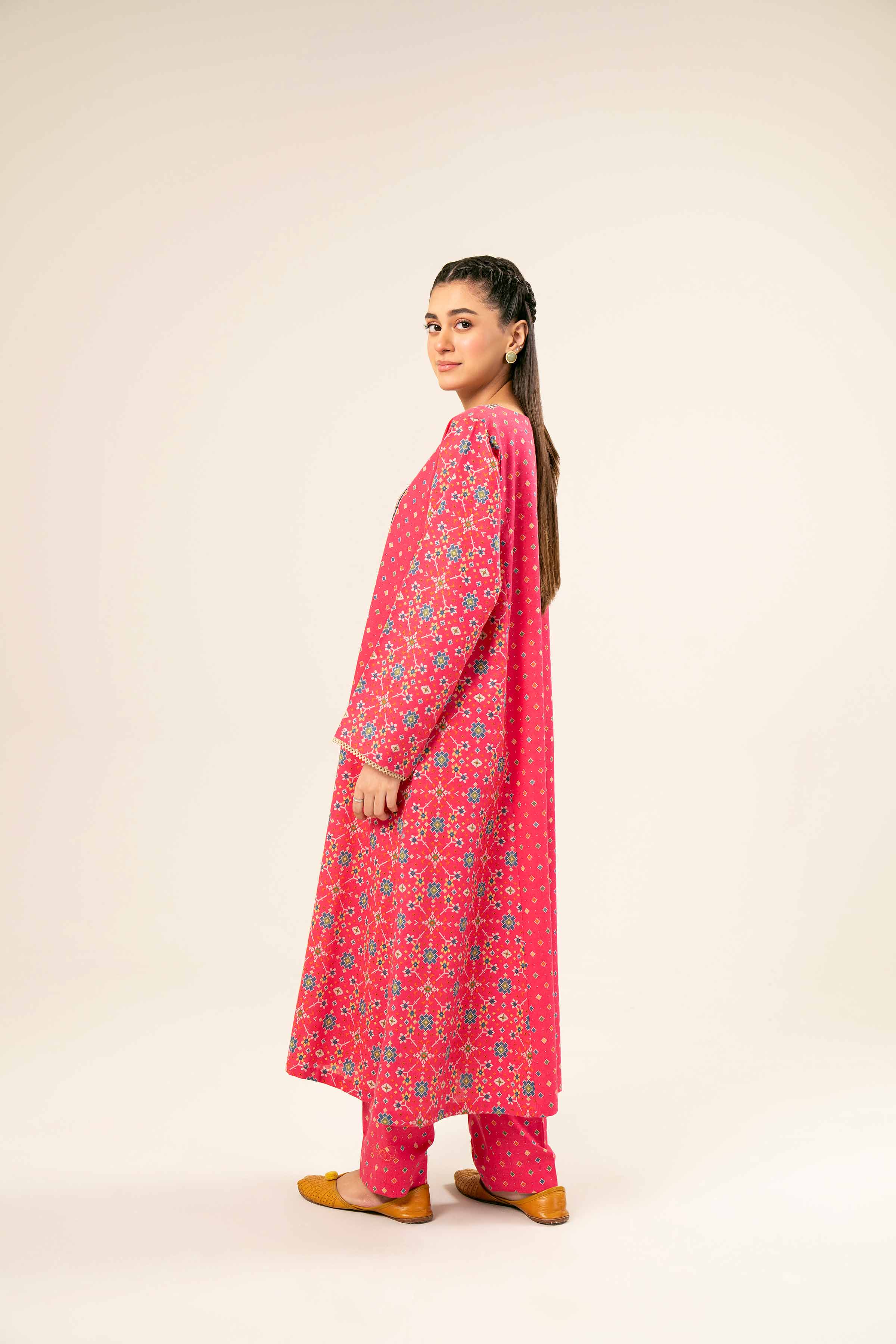 2 Piece - Printed Embroidered Suit - PW24-181