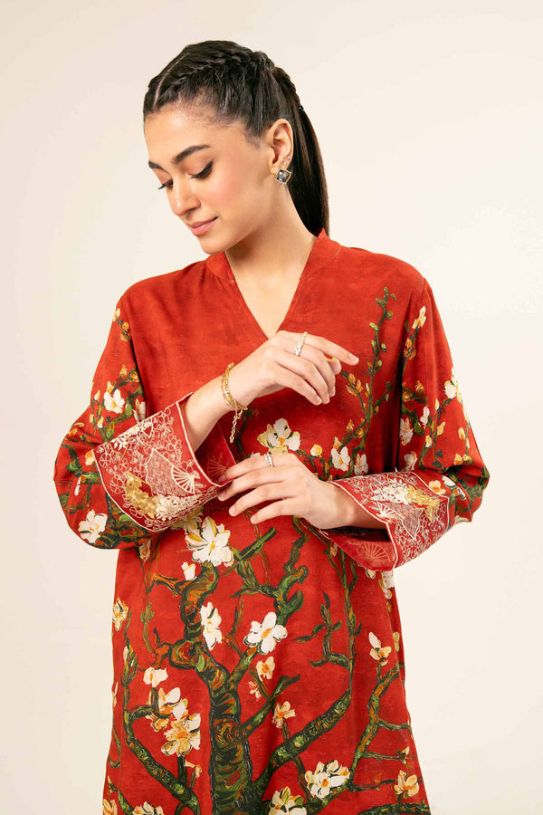 Printed Embroidered Shirt - PW24-202