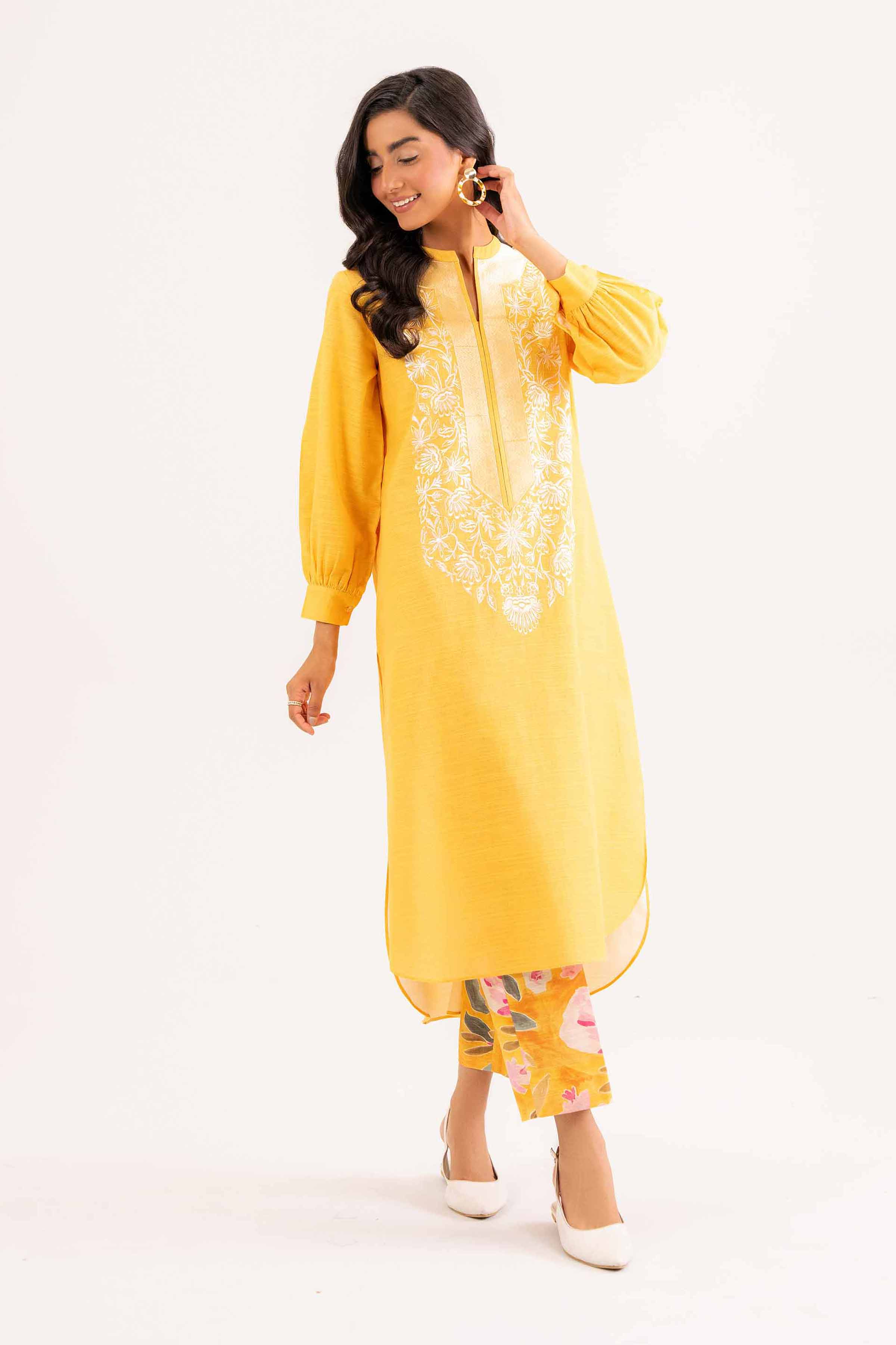 2 Piece - Printed Embroidered Suit - PW24-216