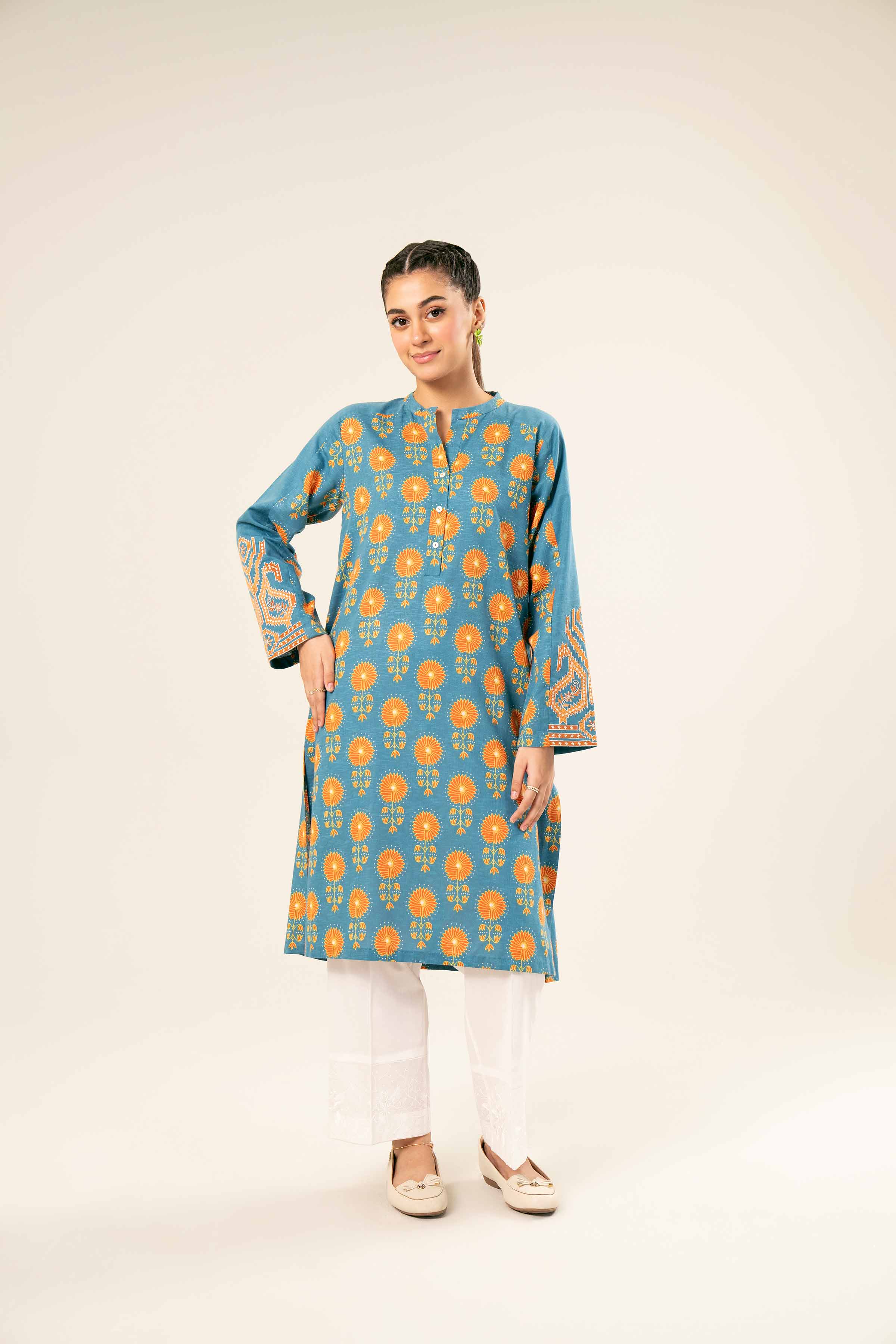 Printed Embroidered Shirt - PW24-217