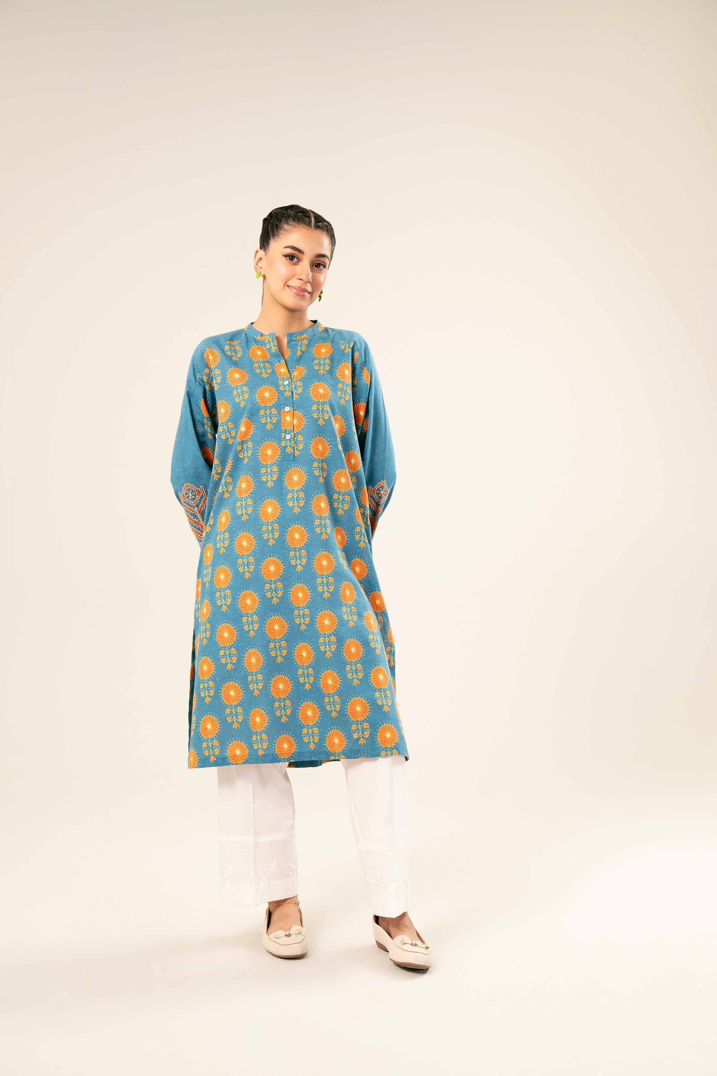 Printed Embroidered Shirt - PW24-217