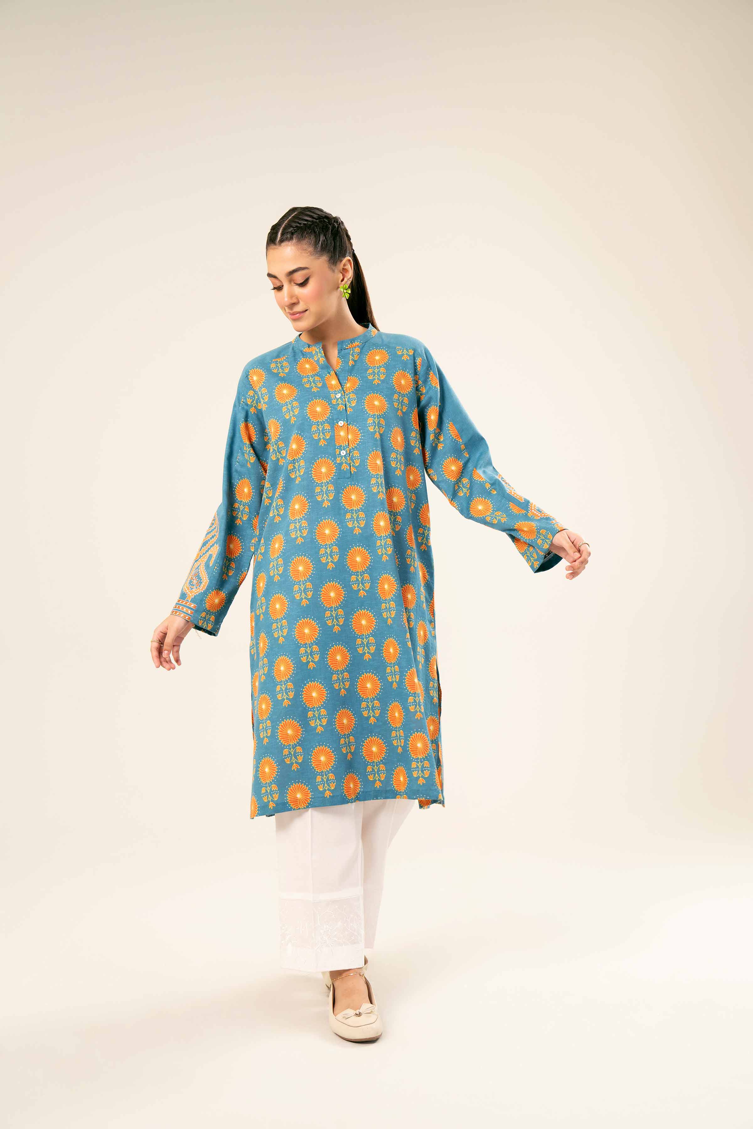 Printed Embroidered Shirt - PW24-217