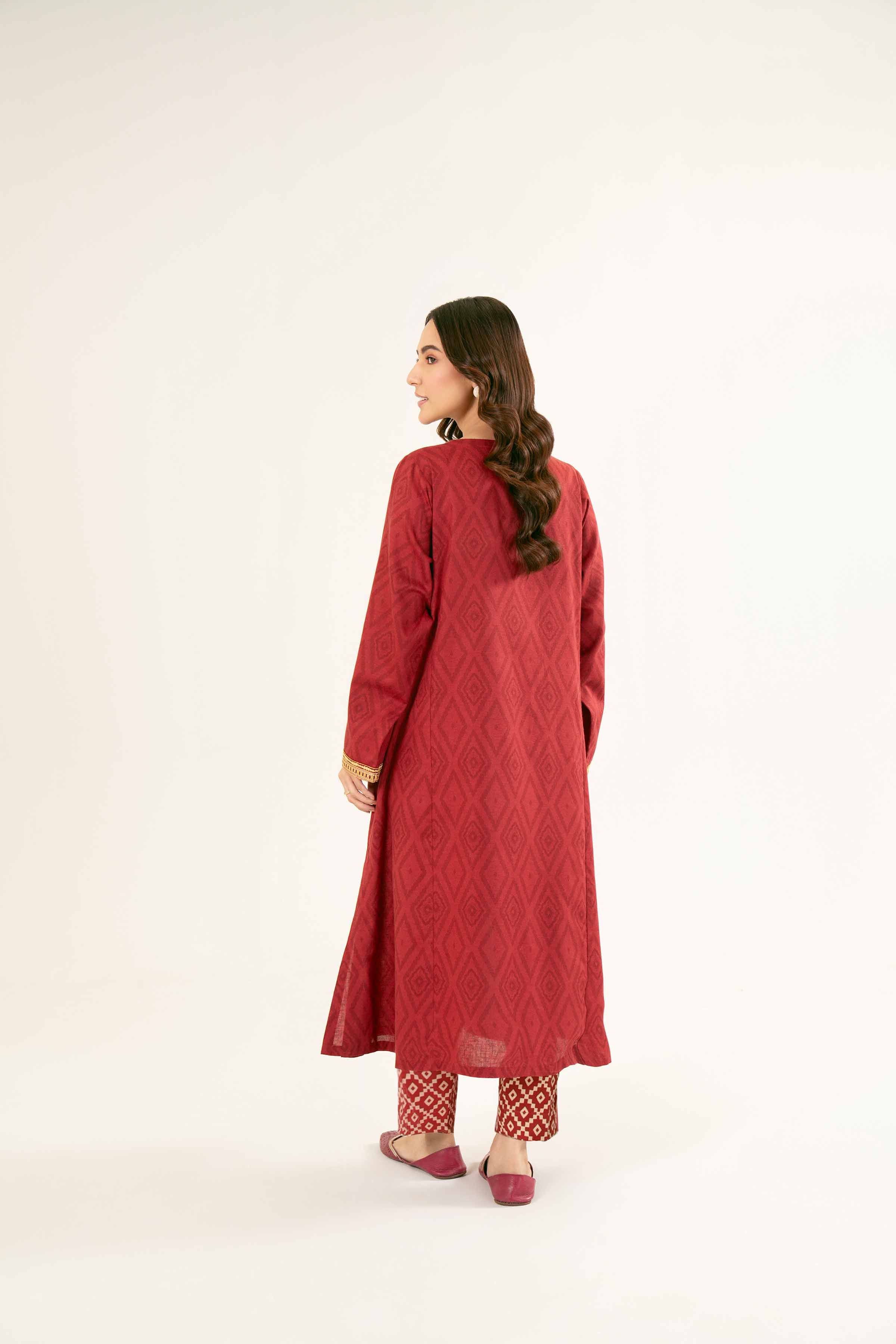 2 Piece - Printed Embroidered Suit - PW24-221