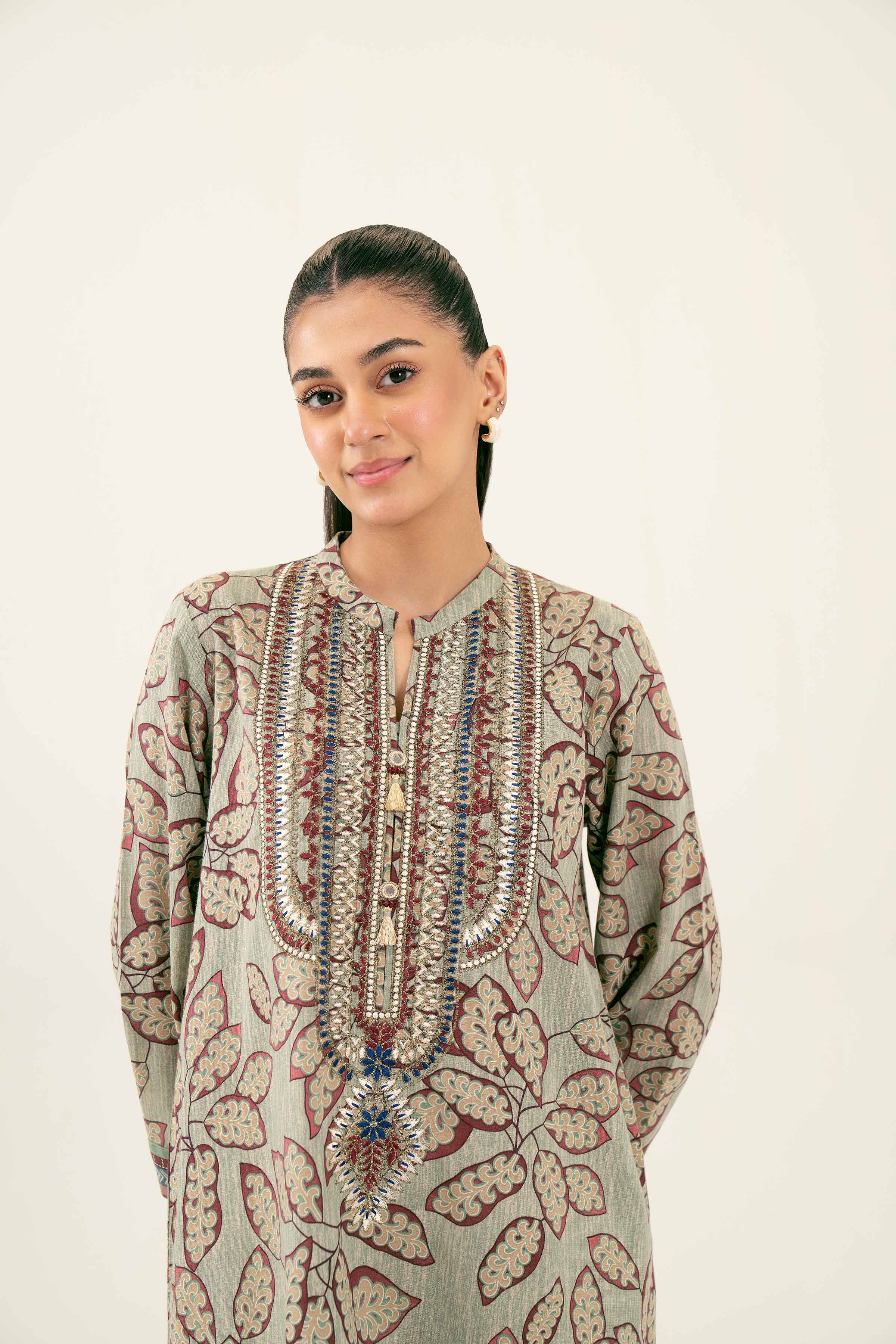 Printed Embroidered Shirt - PW24-222