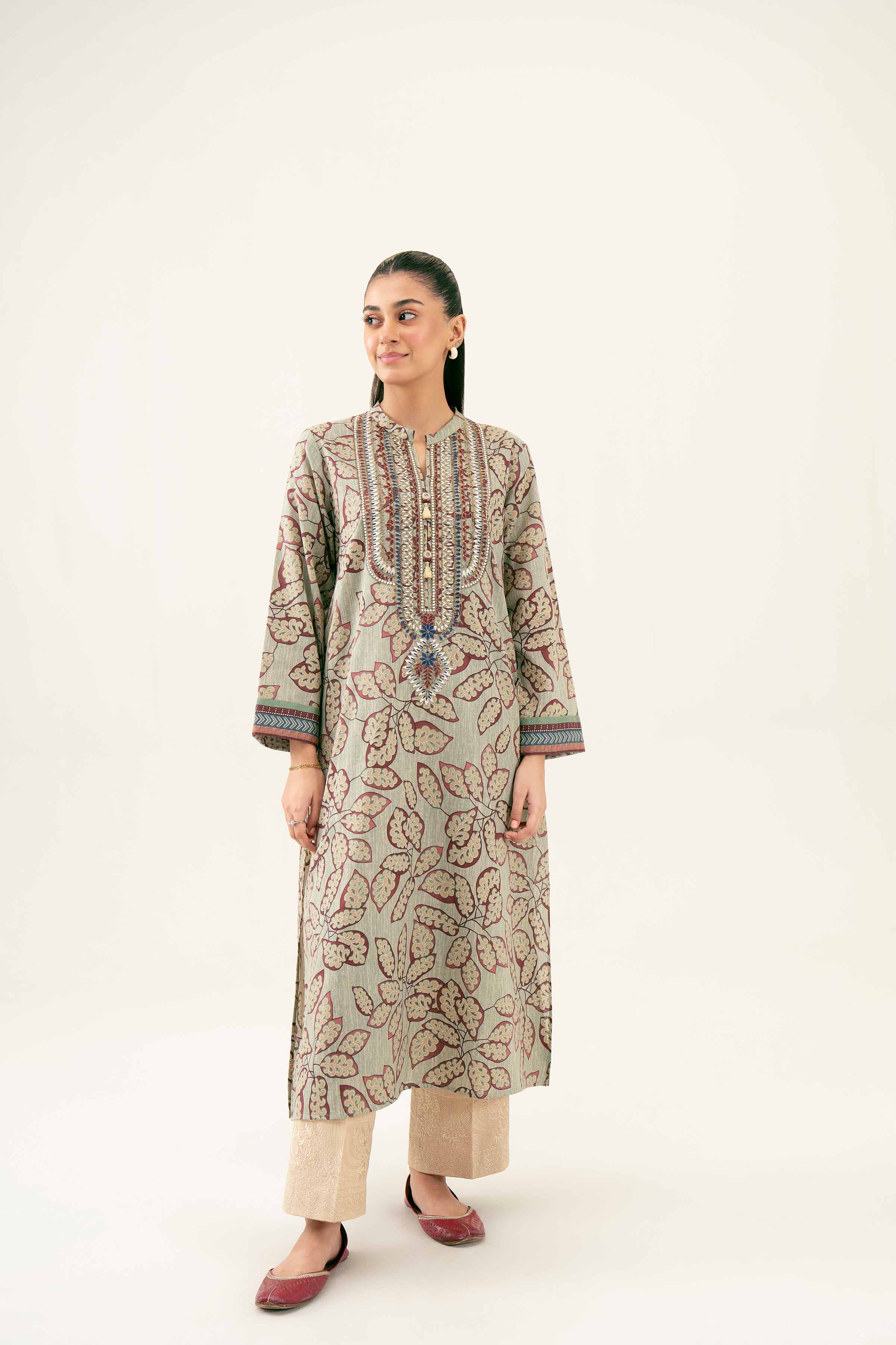 Printed Embroidered Shirt - PW24-222