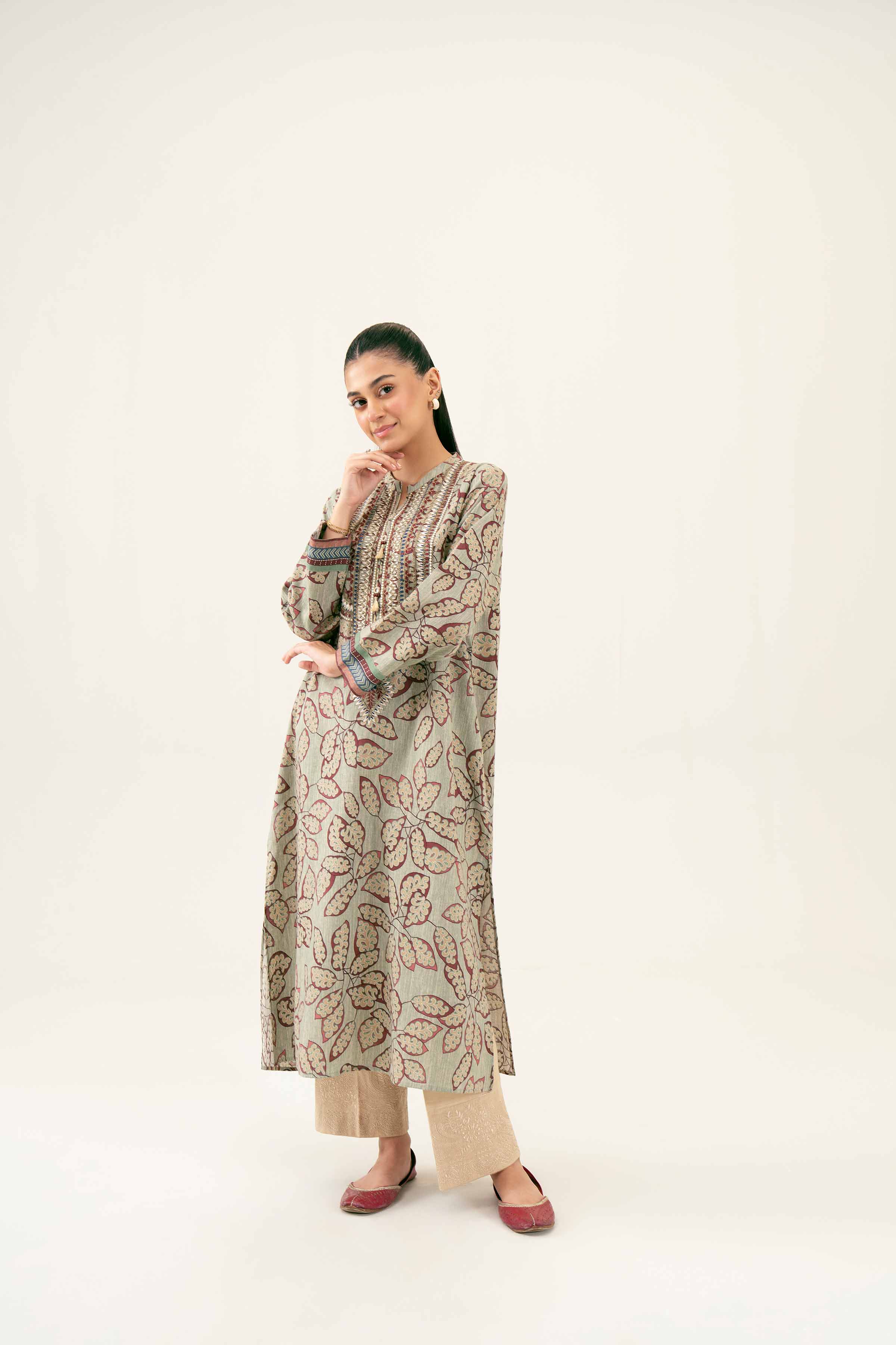 Printed Embroidered Shirt - PW24-222
