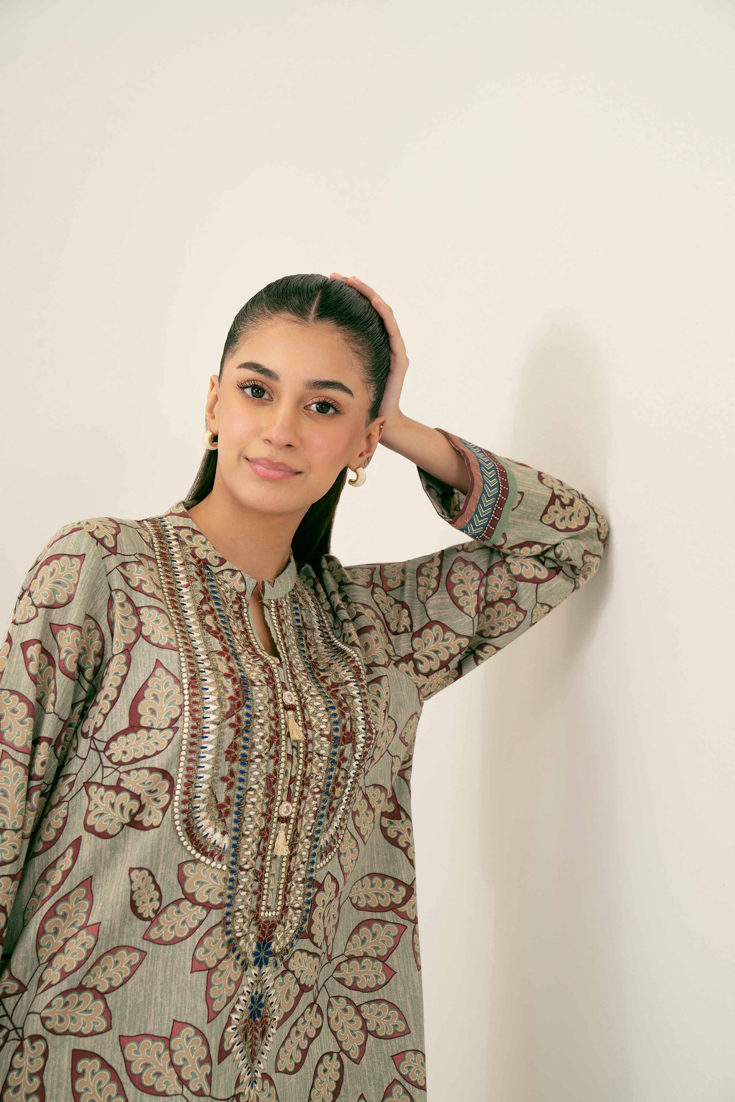 Printed Embroidered Shirt - PW24-222