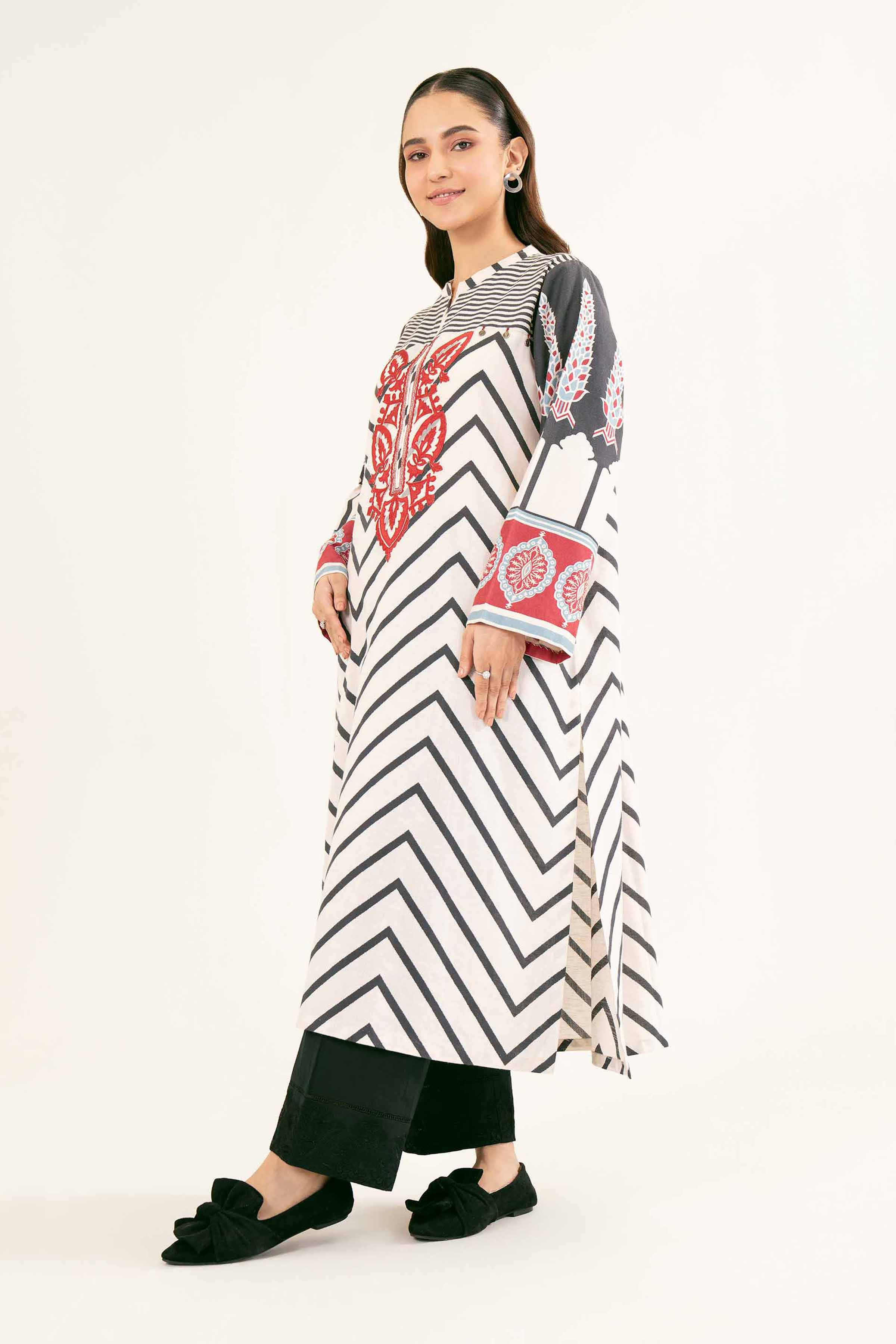 Printed Embroidered Shirt - PW24-223