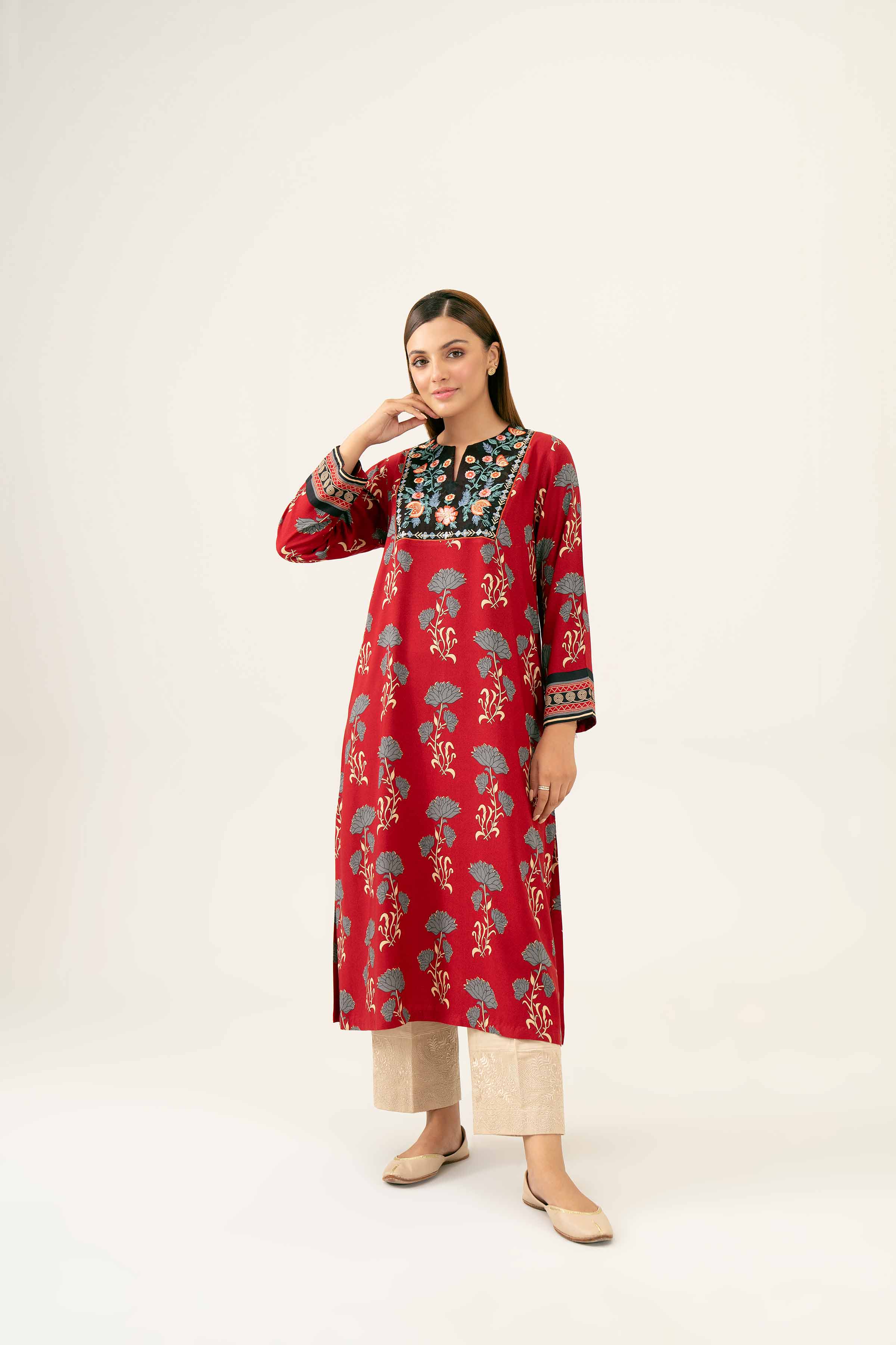 Printed Embroidered Shirt - PW24-224