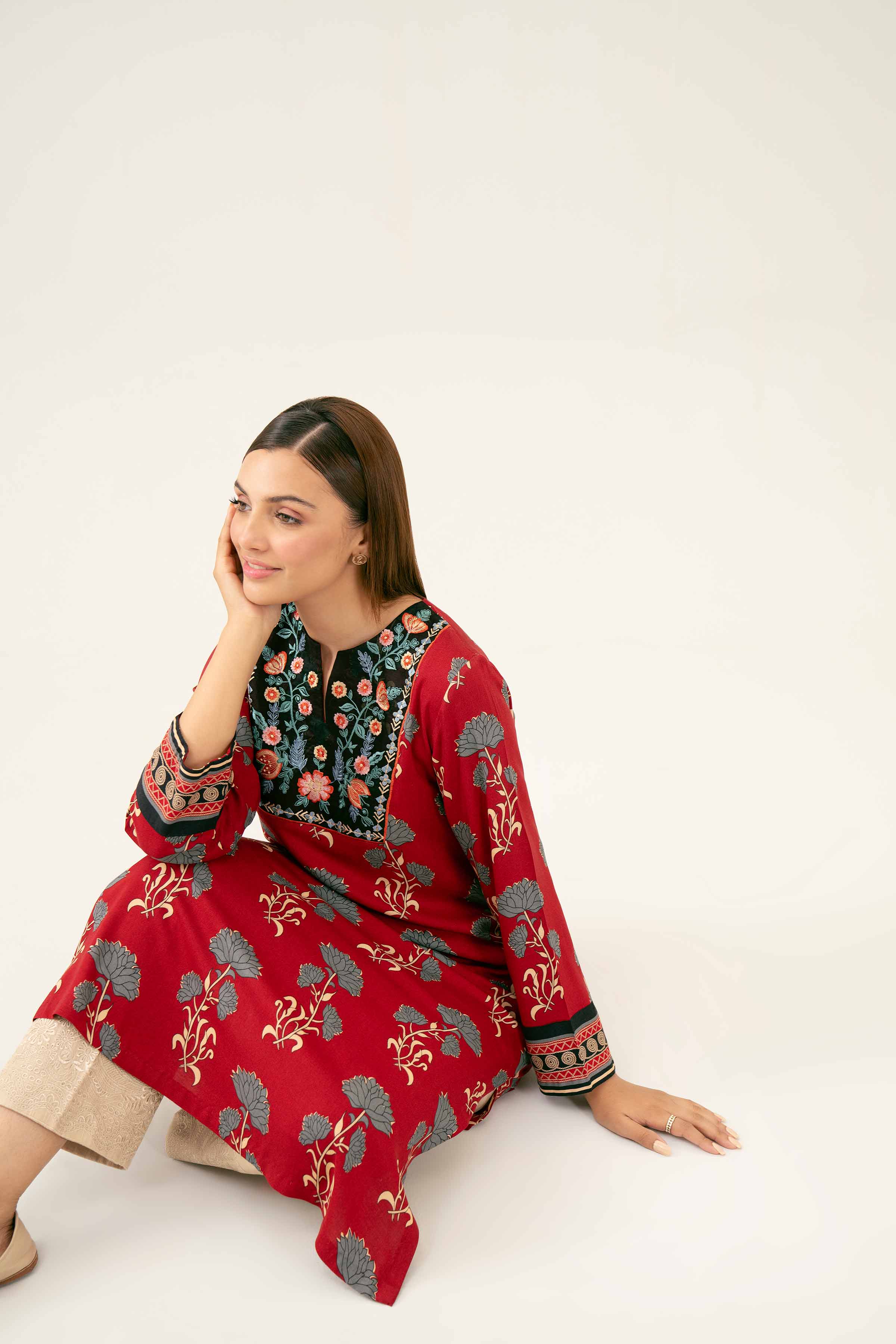 Printed Embroidered Shirt - PW24-224