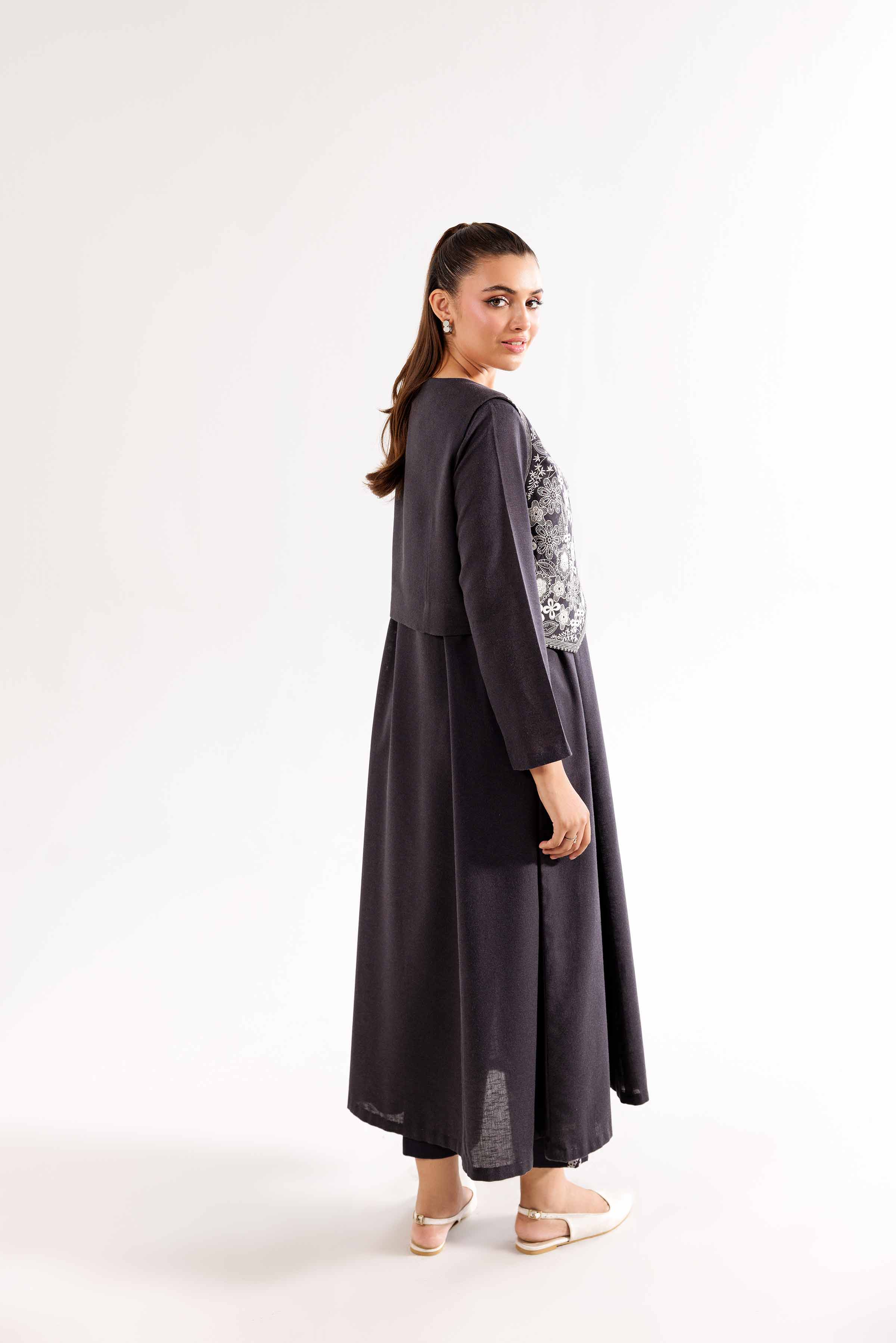 3 Piece - Printed Embroidered Suit - PW24-225
