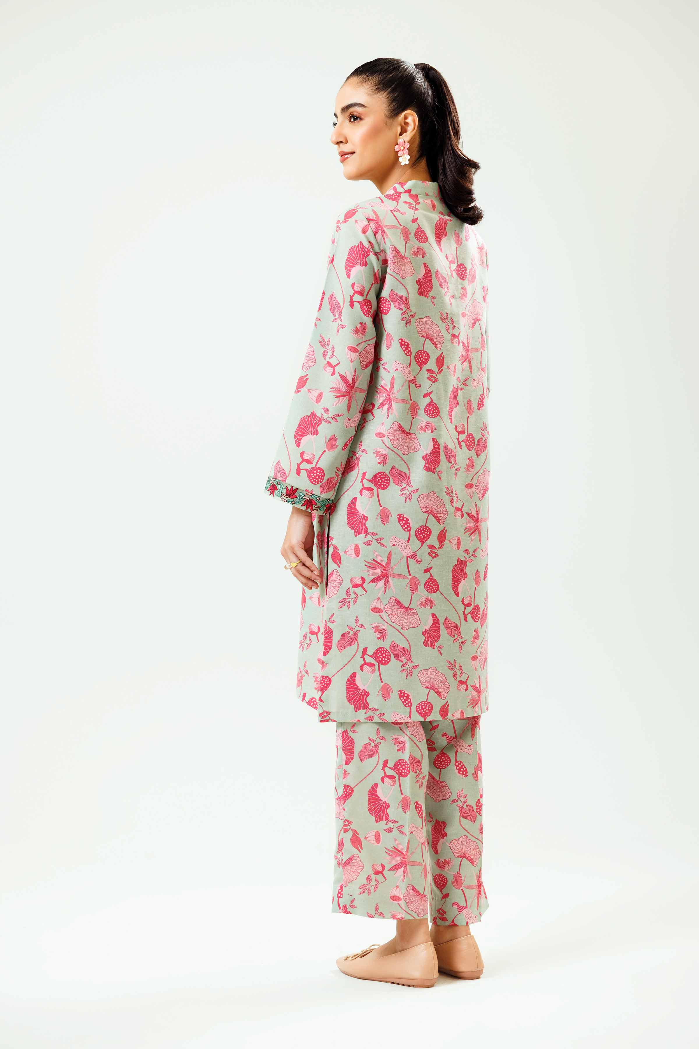 2 Piece - Printed Embroidered Suit - PW24-227
