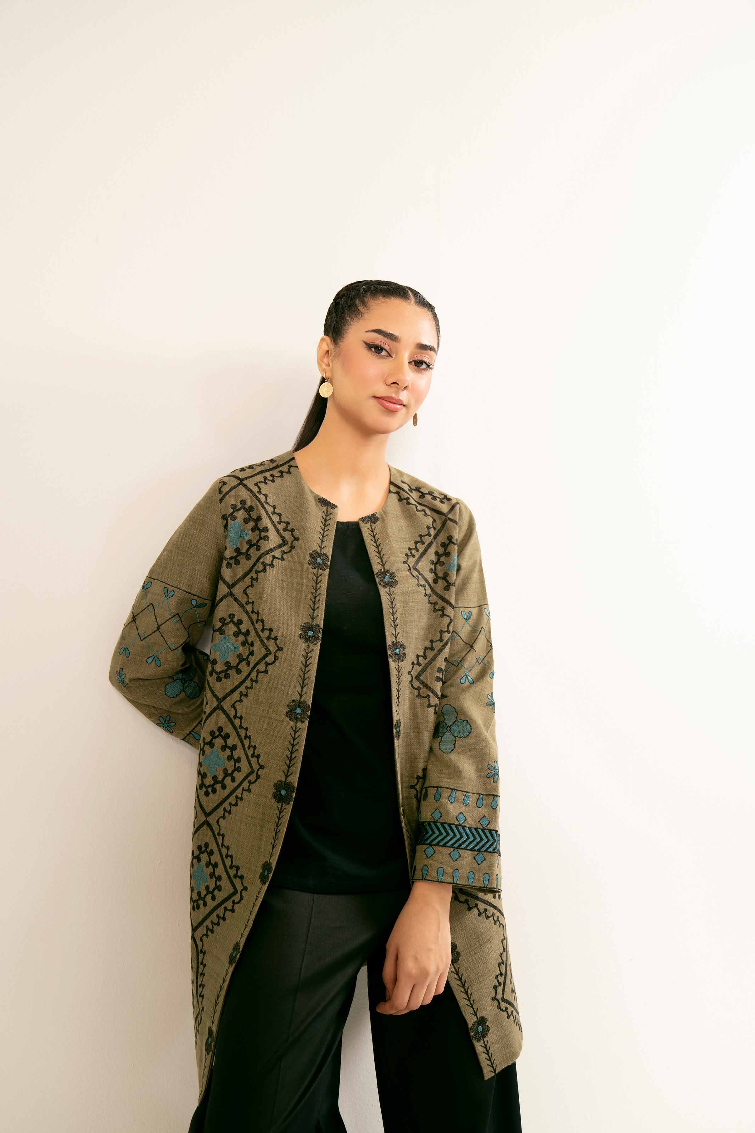 Printed Embroidered Jacket - PW24-230